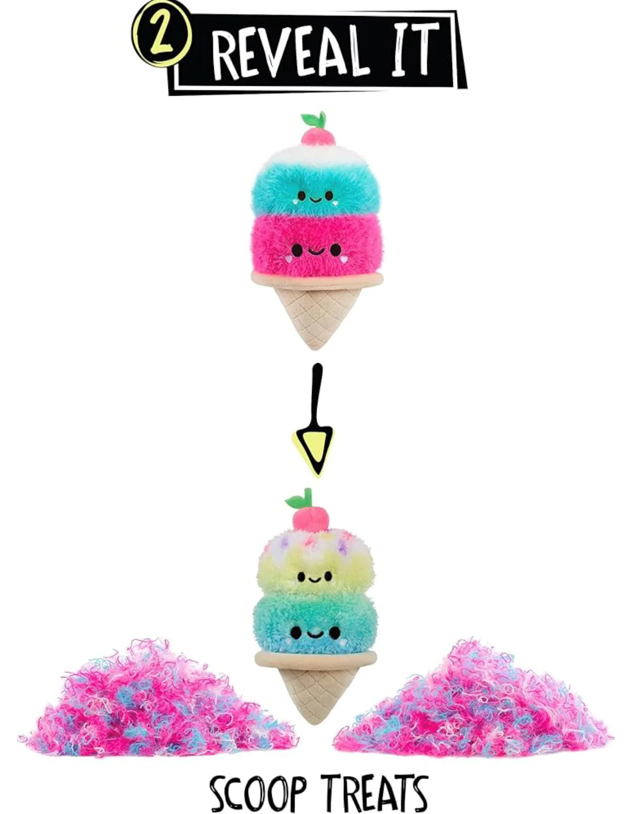Антистресс игрушка Fluffie Stuffiez Мороженое, 20 см foto