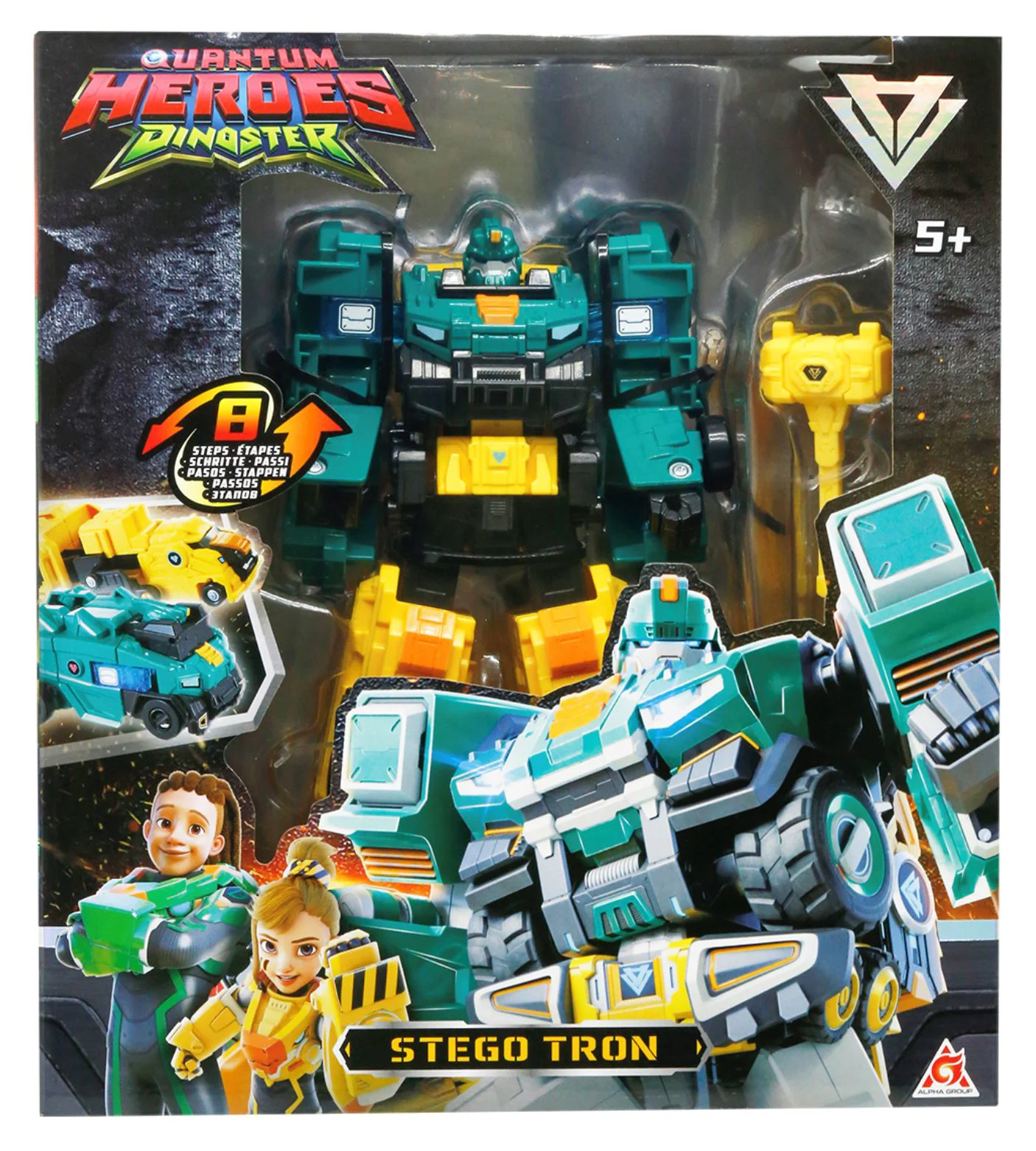 Robot transformer Dinoster Stego Tron, 19 cm foto