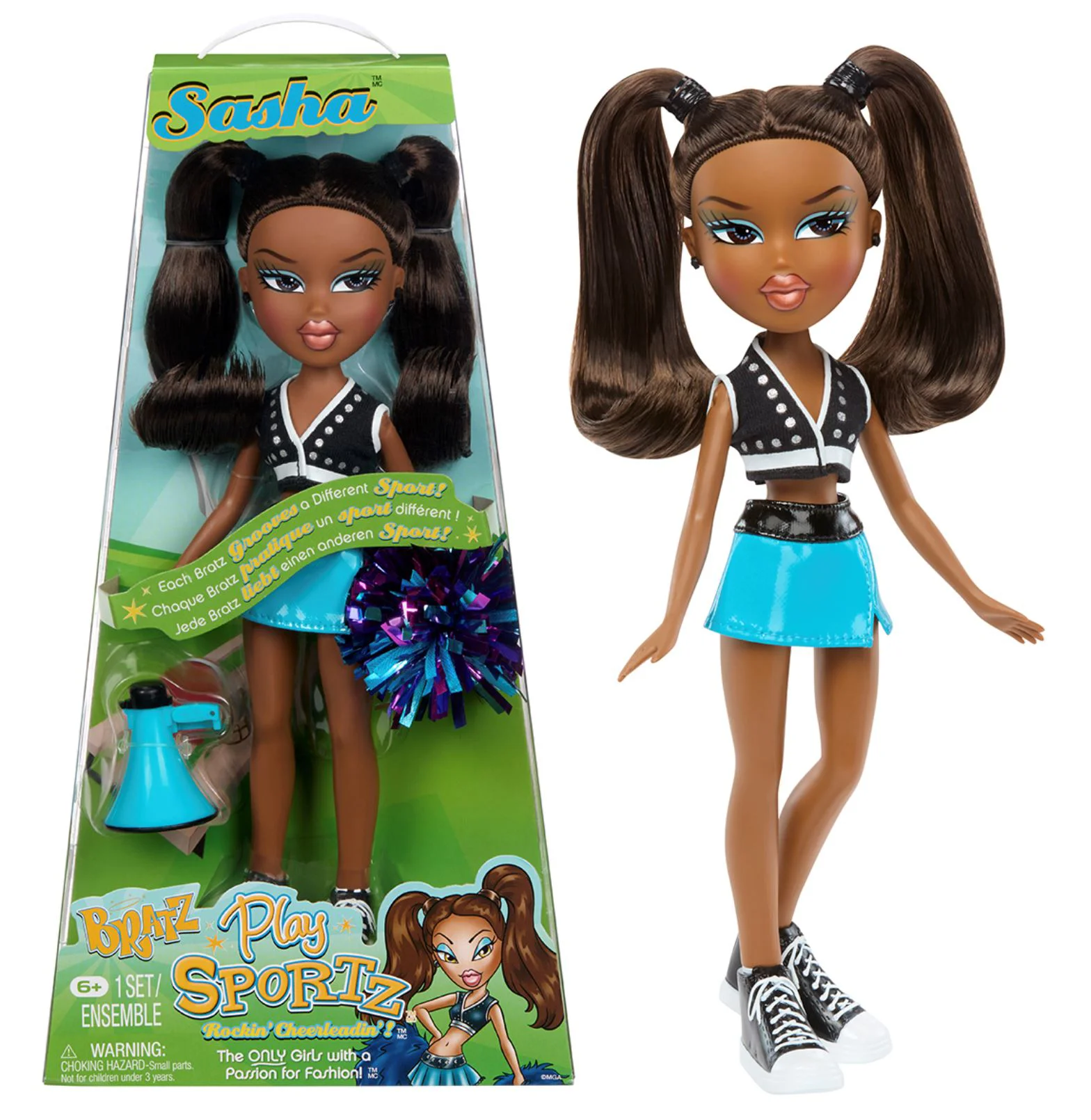 Papusa Bratz Sasha majoreta cu accesorii, 29 cm foto