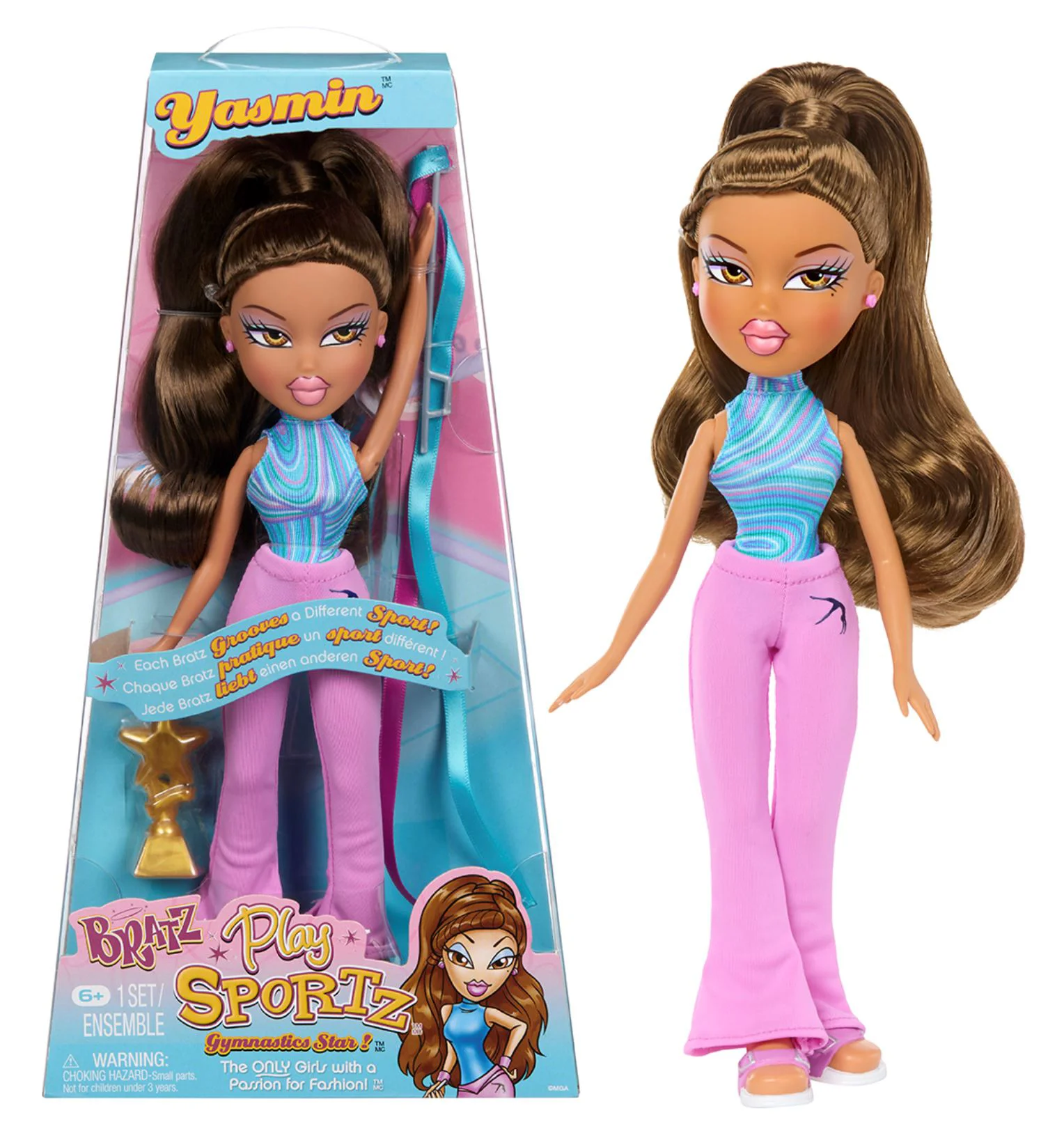 Кукла Bratz Ясмин гимнастка с аксессуарами, 29 см foto