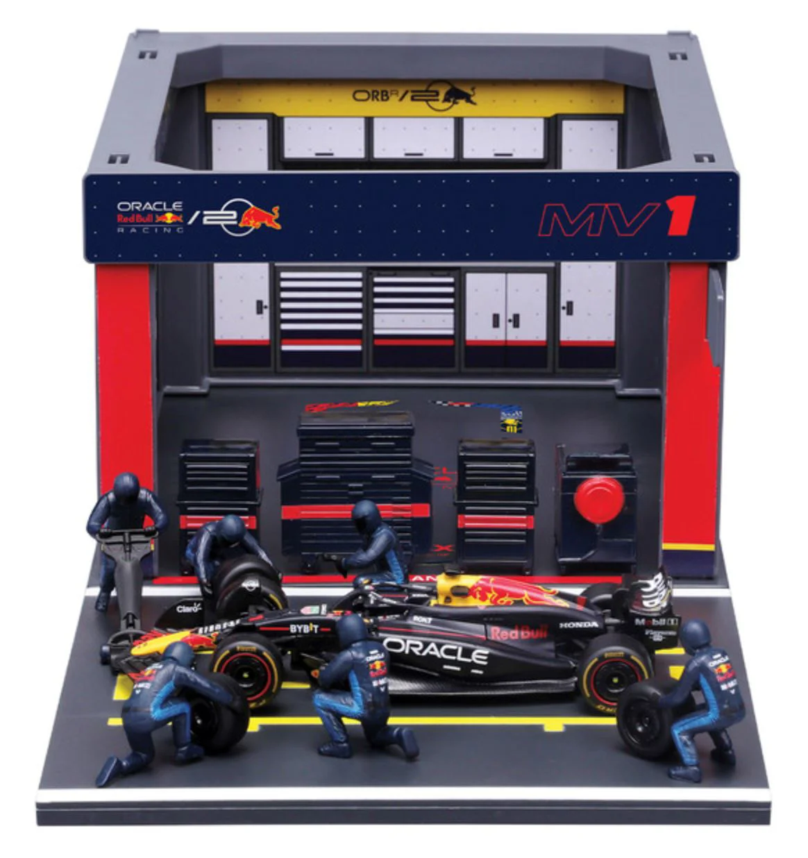 Set de joaca Bburago Pit Pass Oracle Red Bull Racing, 1:43 foto