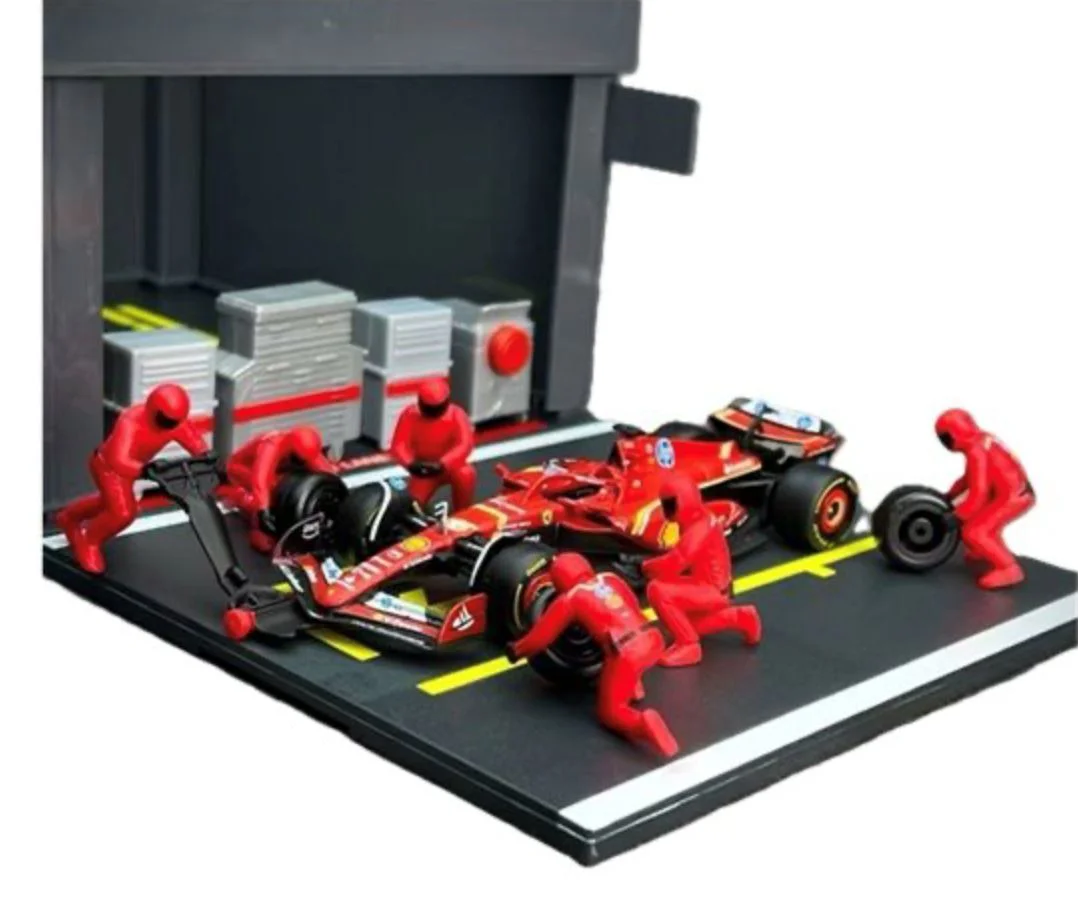 Set de joaca Bburago Pit Pass Ferrari SF-24, 1:43 foto