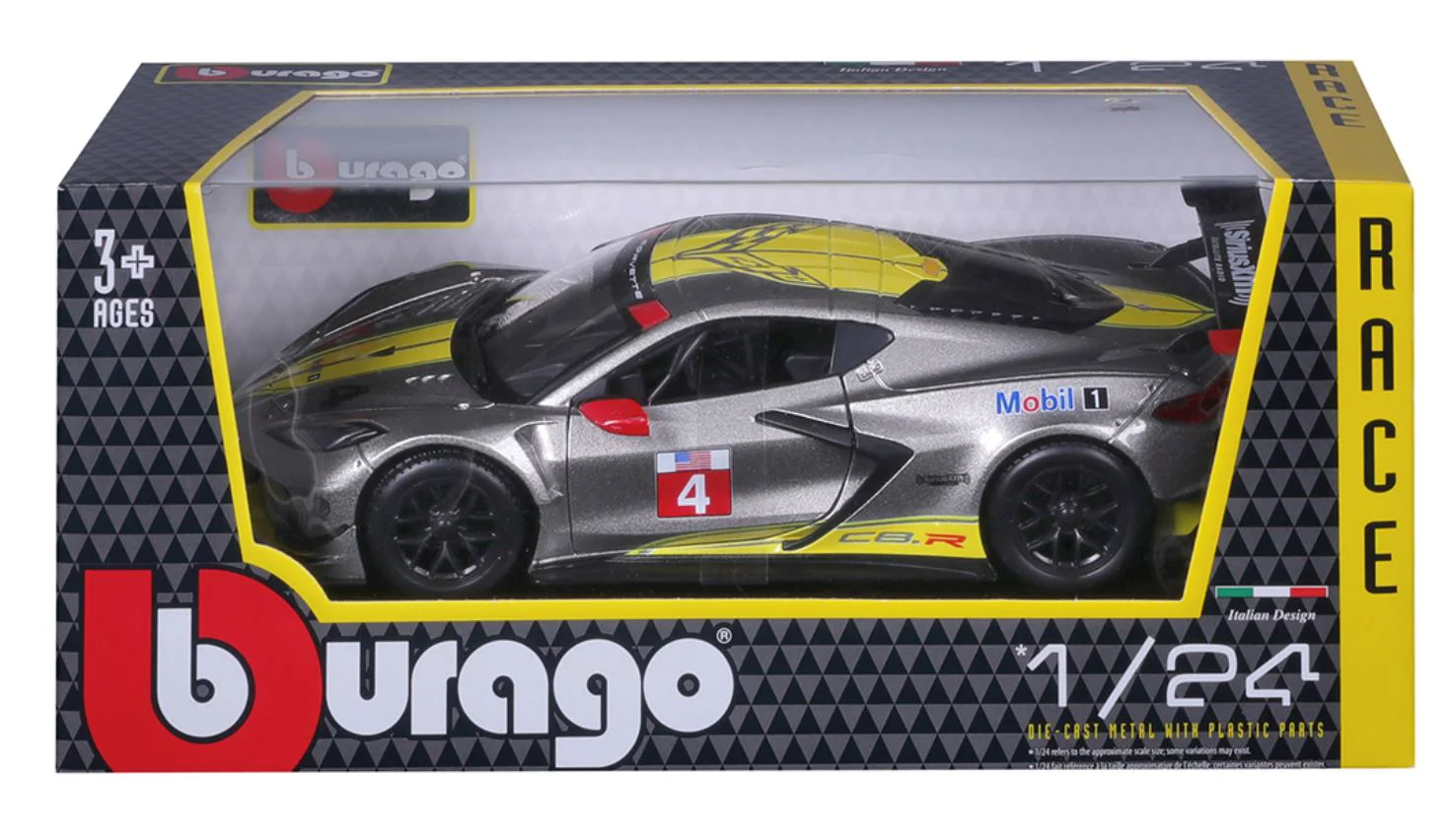 Macheta auto Bburago Chevrolet Corvette C8.R, 1:24 foto