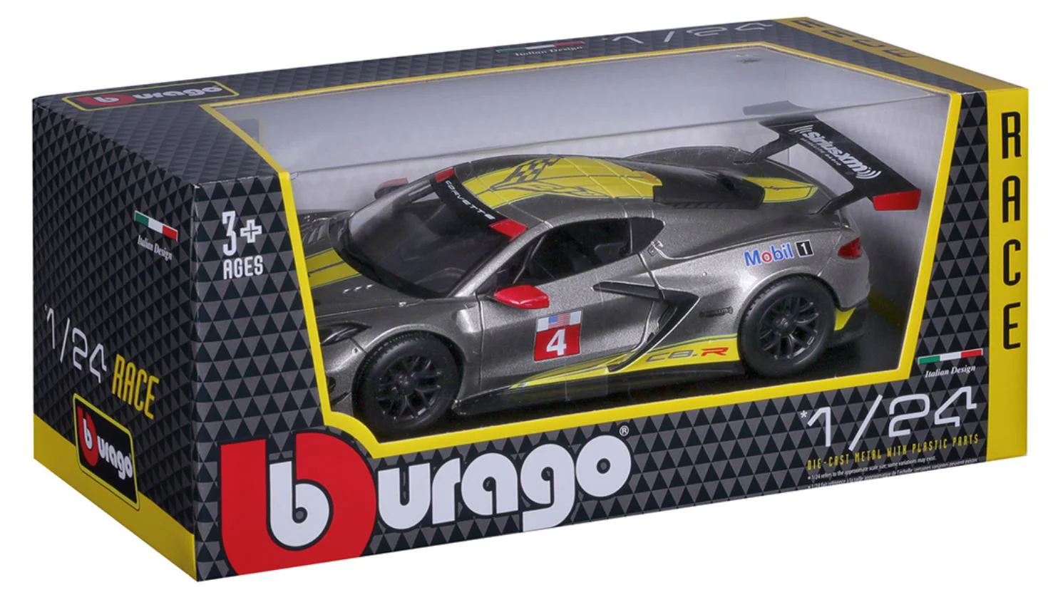 Macheta auto Bburago Chevrolet Corvette C8.R, 1:24 foto