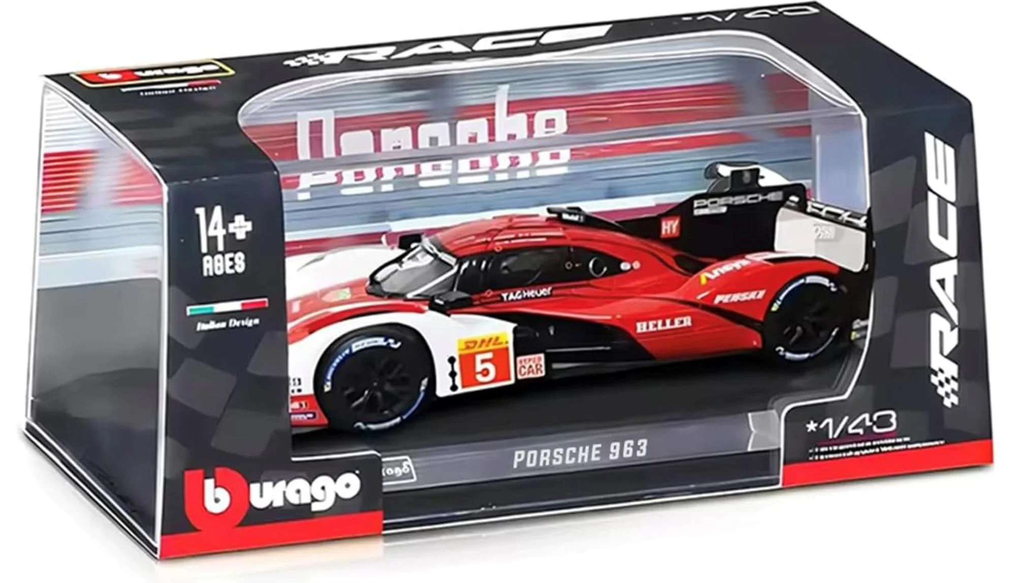 Модель автомобиля Bburago Porsche 963, 1:24 foto