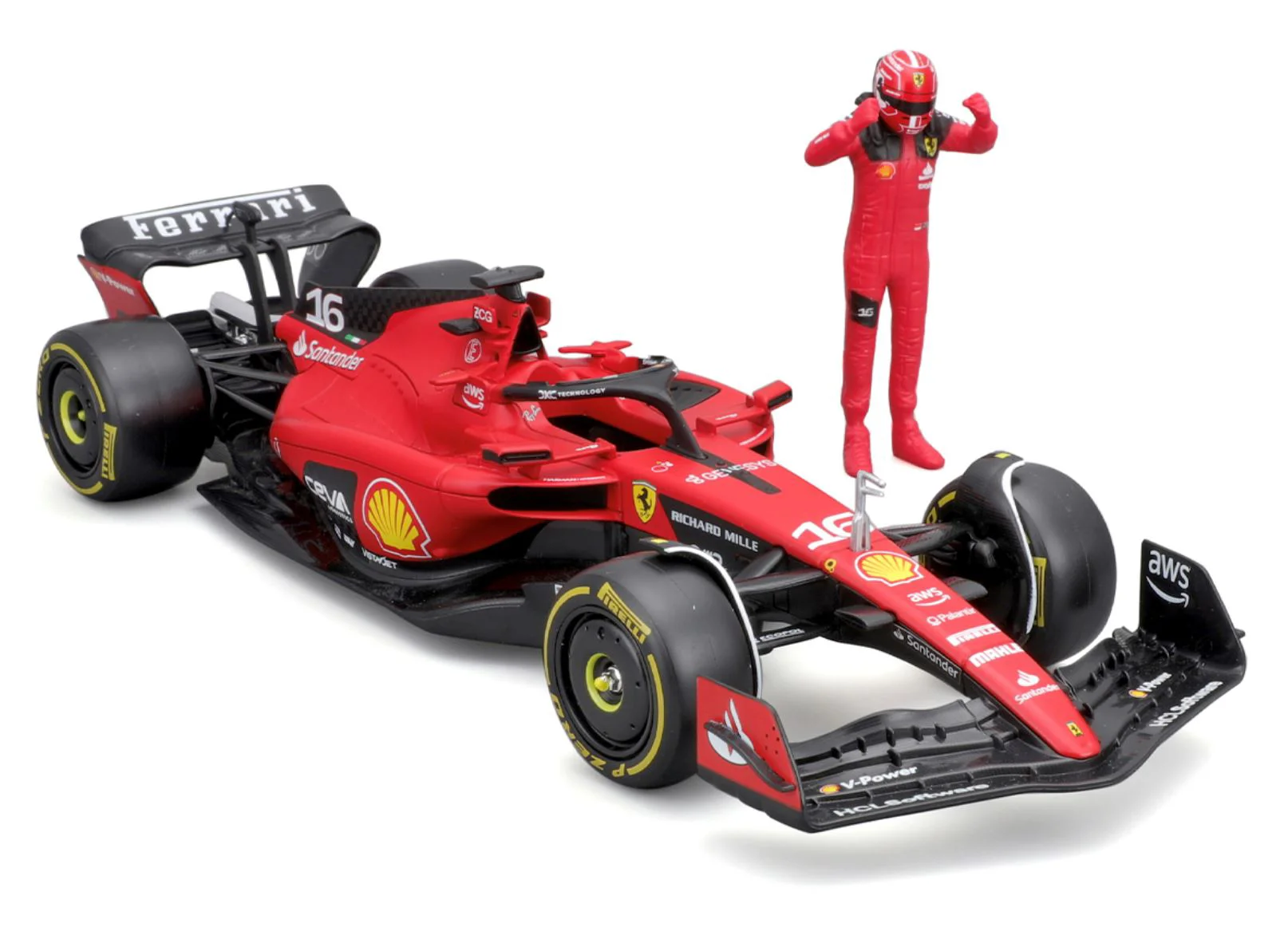 Модель автомобиля Bburago Ferrari SF-23 с фигуркой, 1:24 foto