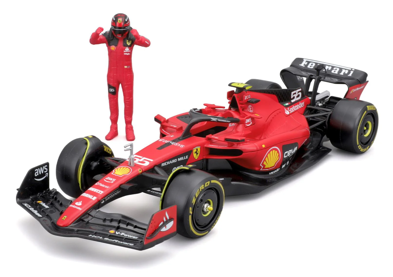 Модель автомобиля Bburago Ferrari SF-23 с фигуркой, 1:24 foto