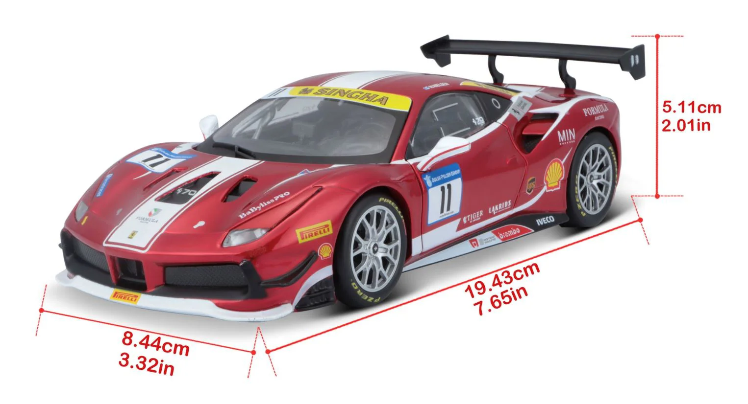 Модель автомобиля Bburago Ferrari 488 Challenge, 1:24 foto