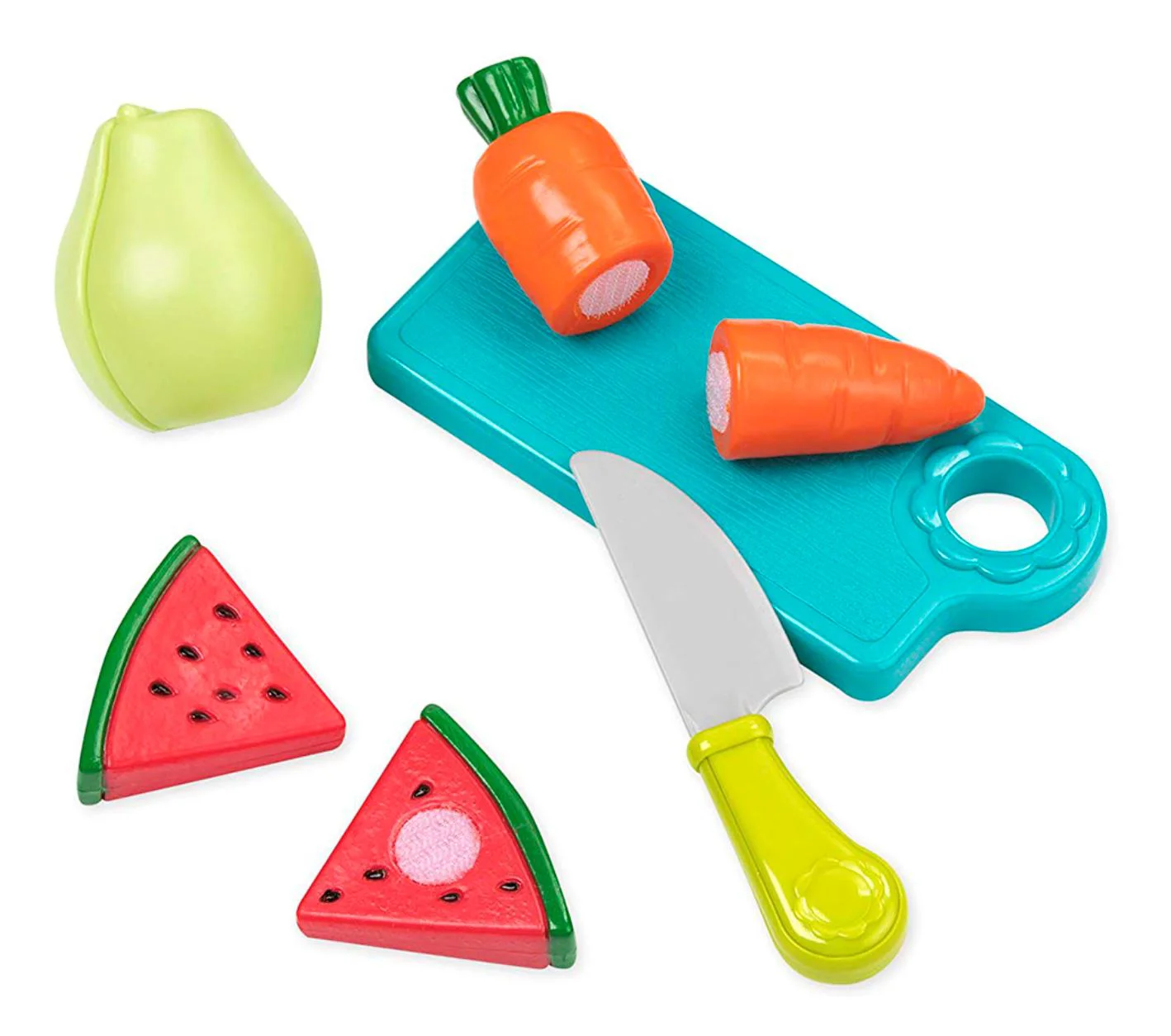 Set de joaca Battat Cos de legume cu fructe pe lipici foto