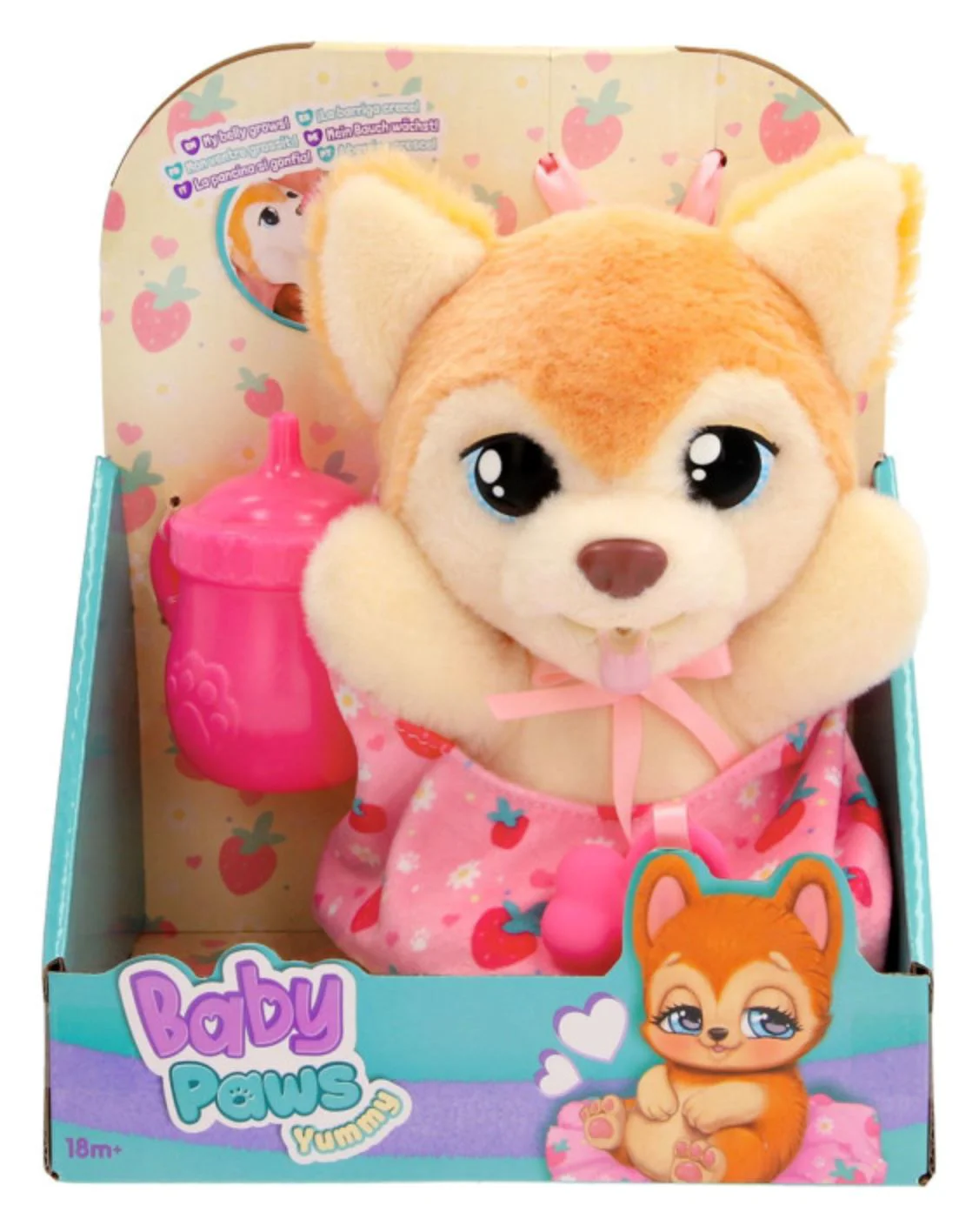 Мягкая игрушка Baby Paws Щенок Померанский Шпиц в сумочке, 17,8 см foto