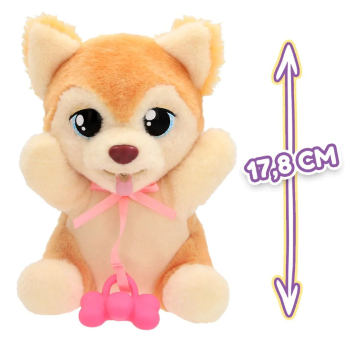Мягкая игрушка Baby Paws Щенок Померанский Шпиц в сумочке, 17,8 см foto