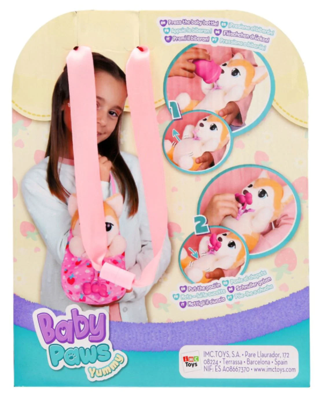 Мягкая игрушка Baby Paws Щенок Померанский Шпиц в сумочке, 17,8 см foto