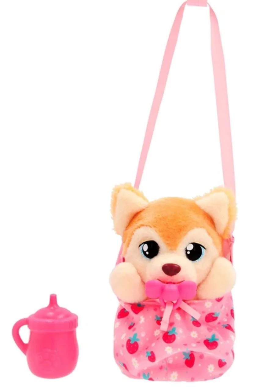 Мягкая игрушка Baby Paws Щенок Померанский Шпиц в сумочке, 17,8 см foto