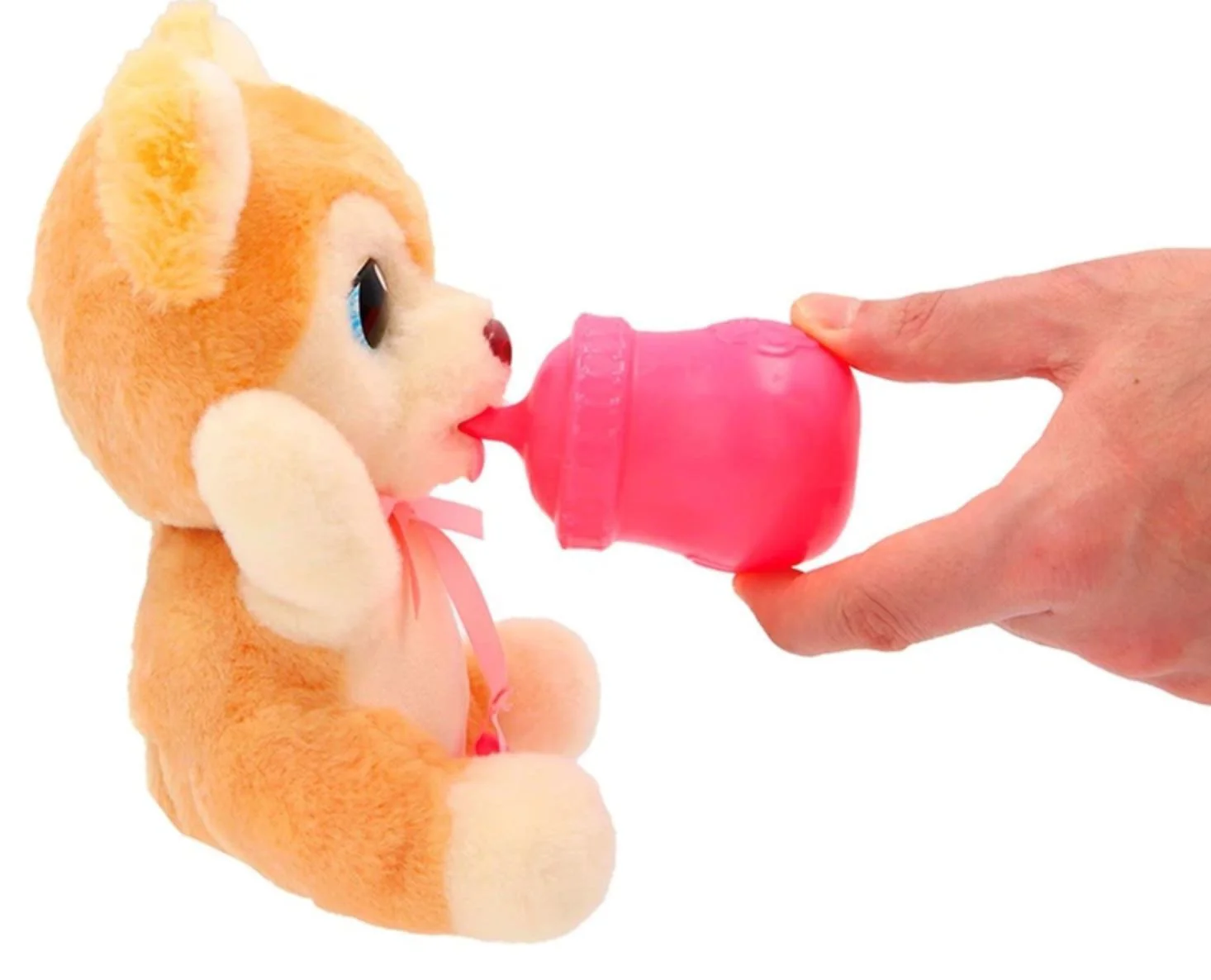 Мягкая игрушка Baby Paws Щенок Померанский Шпиц в сумочке, 17,8 см foto