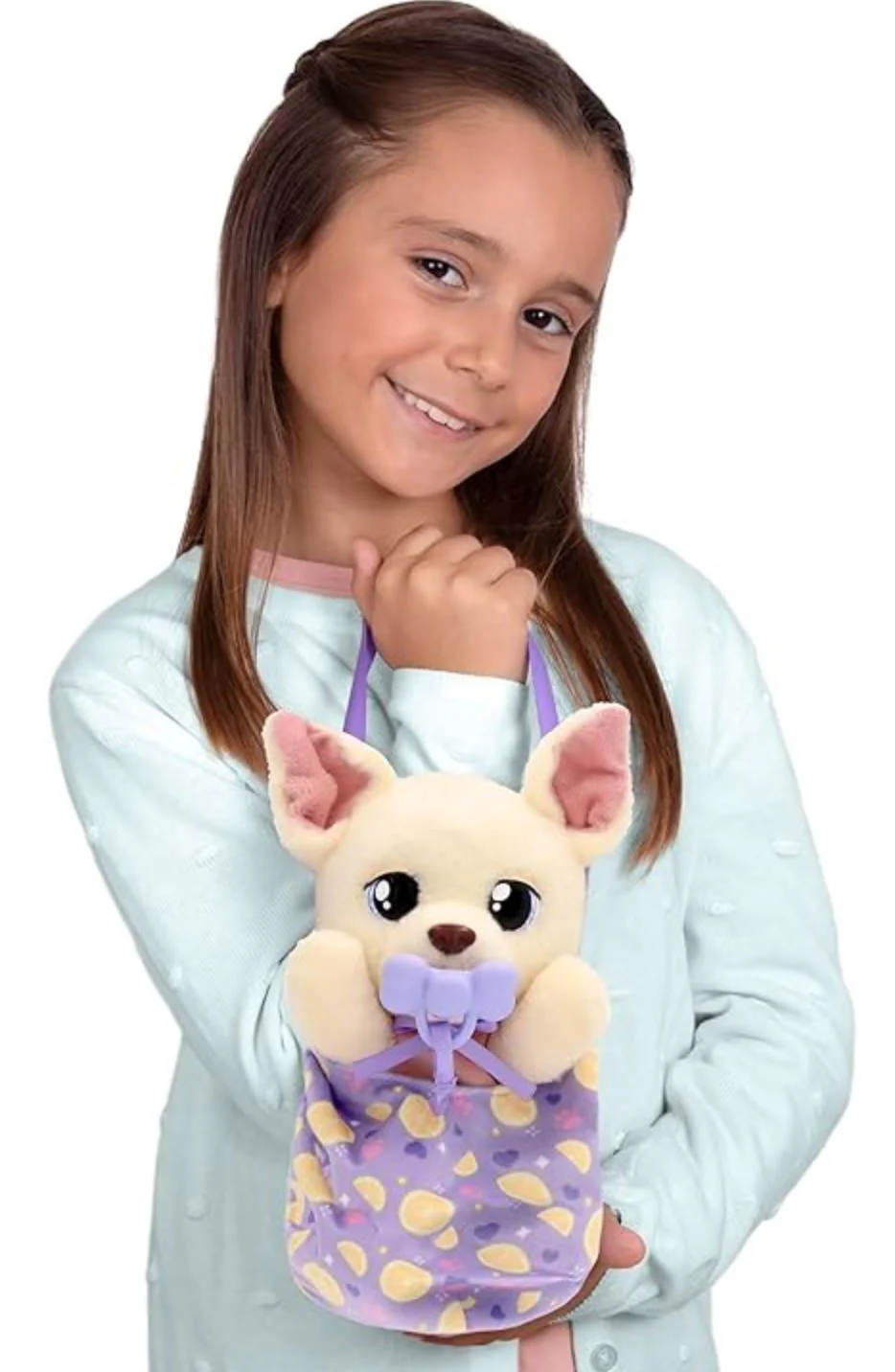 Jucarie de plus Baby Paws Catelus Chihuahua in gentuta, 17,8 cm foto