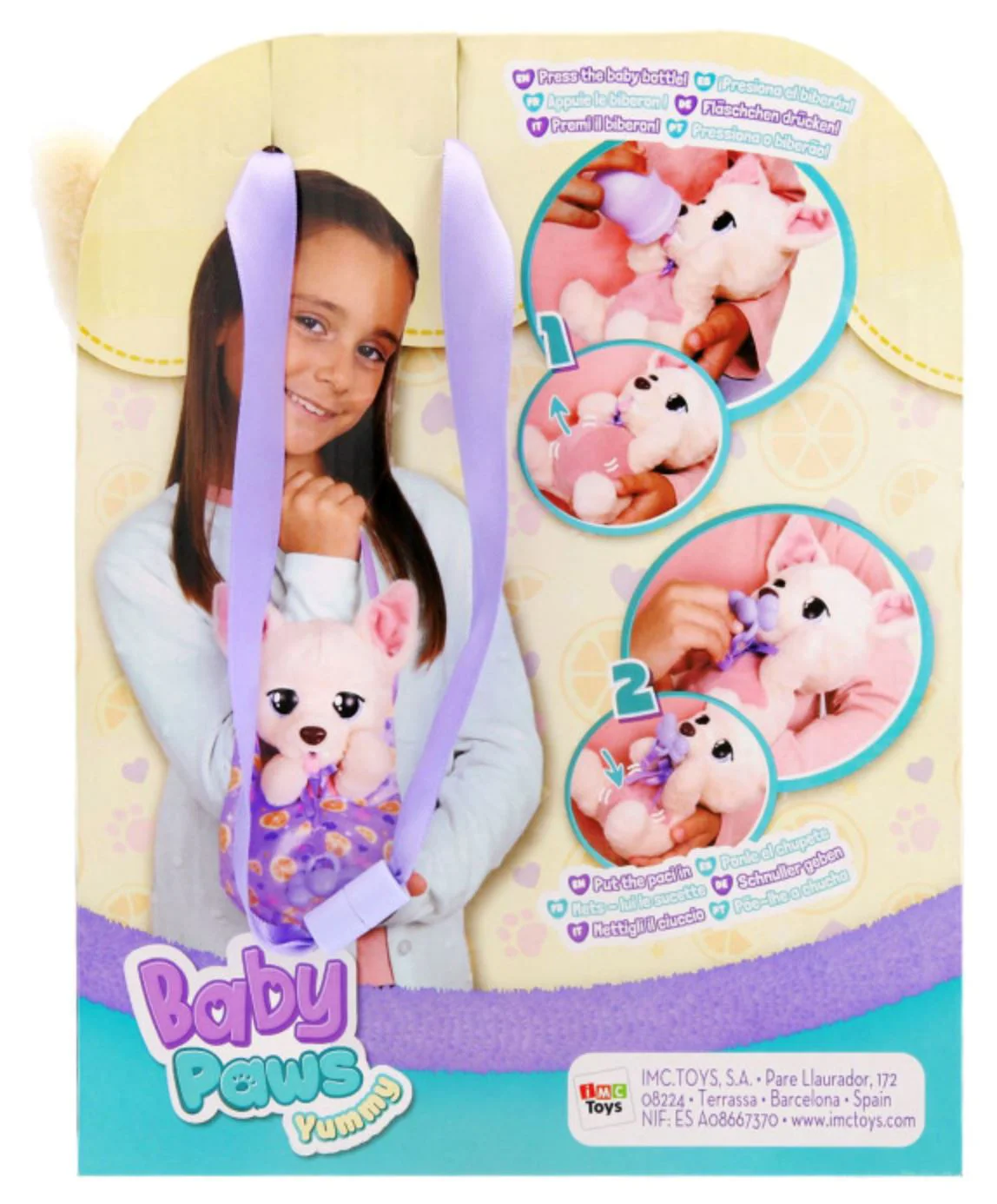 Jucarie de plus Baby Paws Catelus Chihuahua in gentuta, 17,8 cm foto
