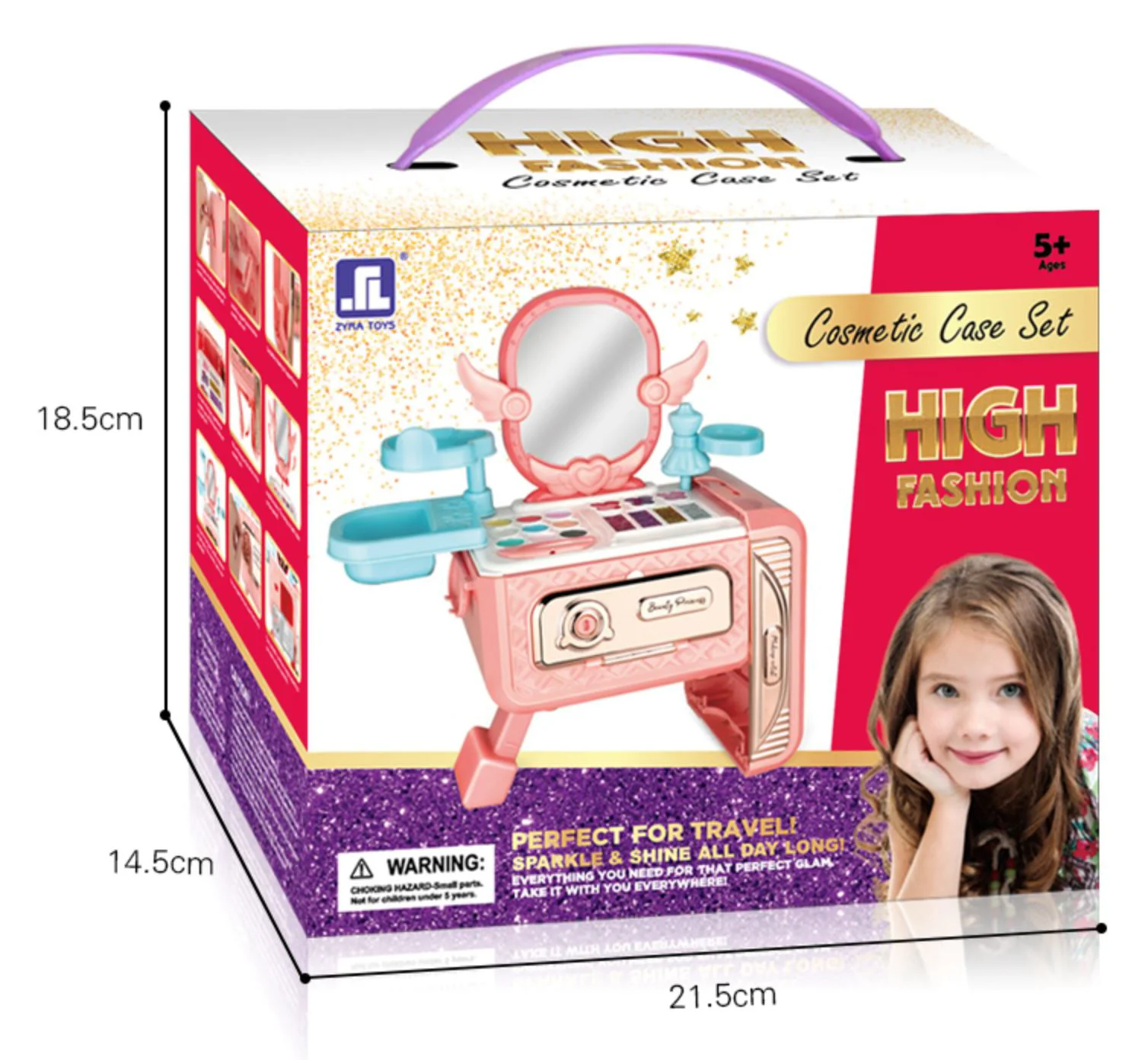 Set de cosmetice Zyra Toys Masuta cu gentuta si produse de machiaj foto