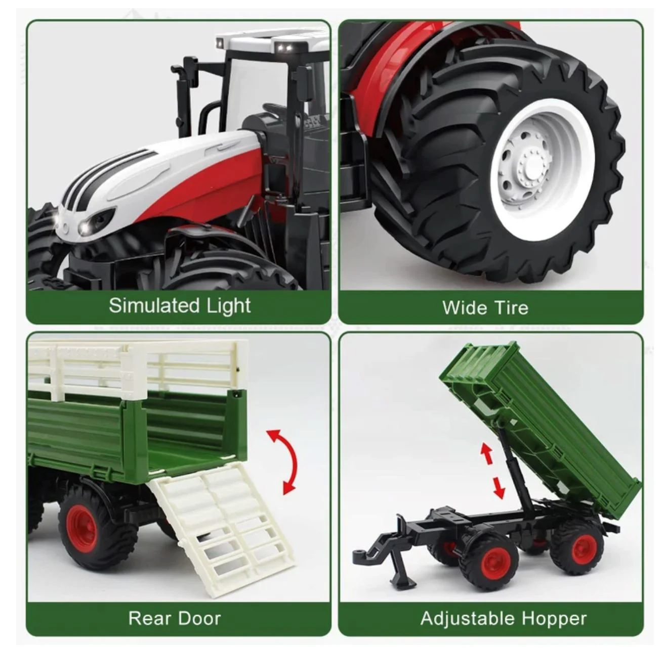 Masina cu telecomanda Essa Toys Tractor cu remorca, 1:24 foto