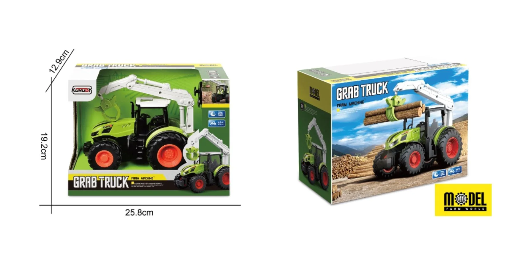 Masina cu telecomanda Essa Toys Tractor cu dispozitiv de apucare si lumini, 1:24 foto