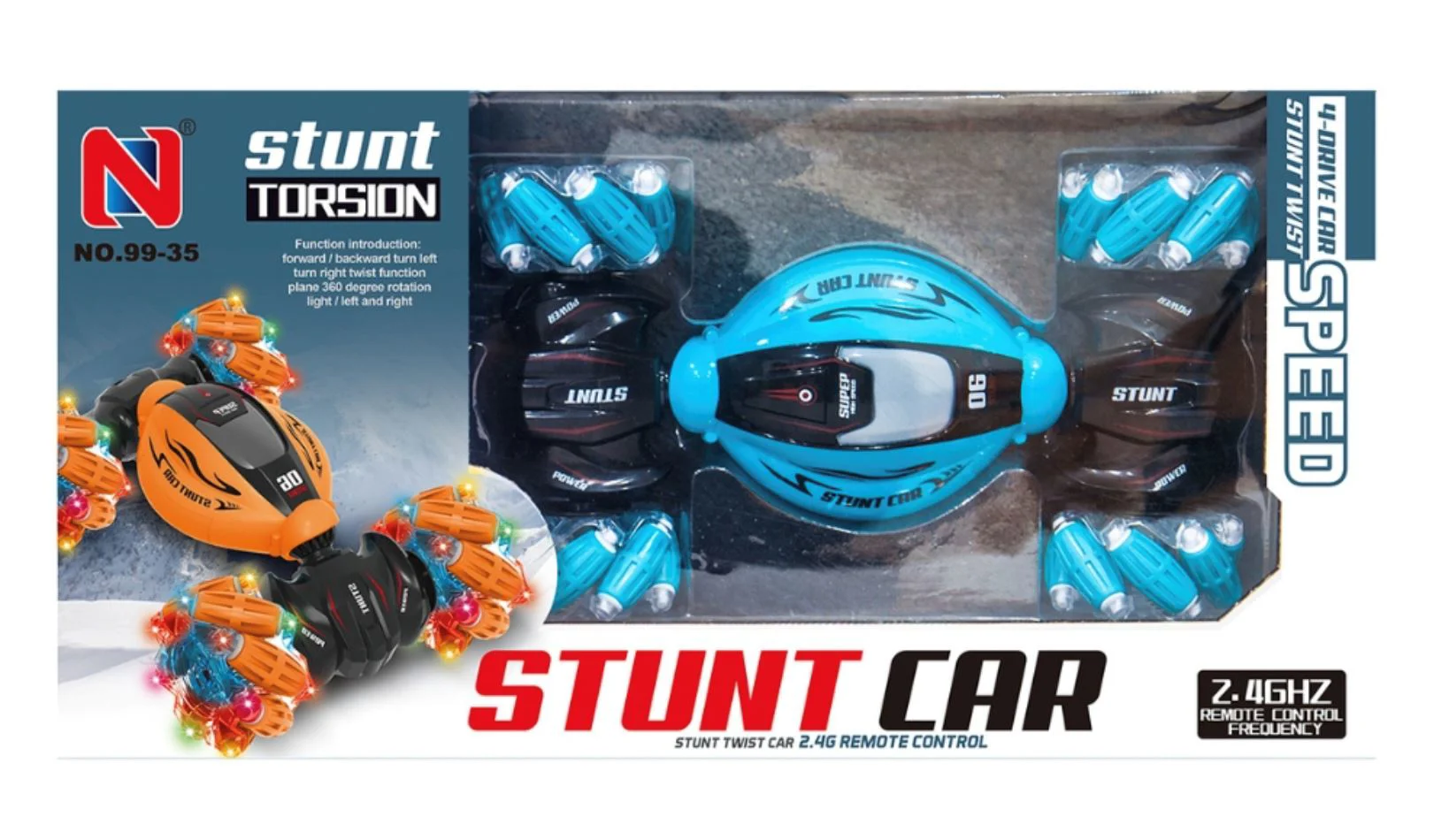 Машинка на радиоуправлении Essa Toys Stunt 2.4G с подсветкой foto
