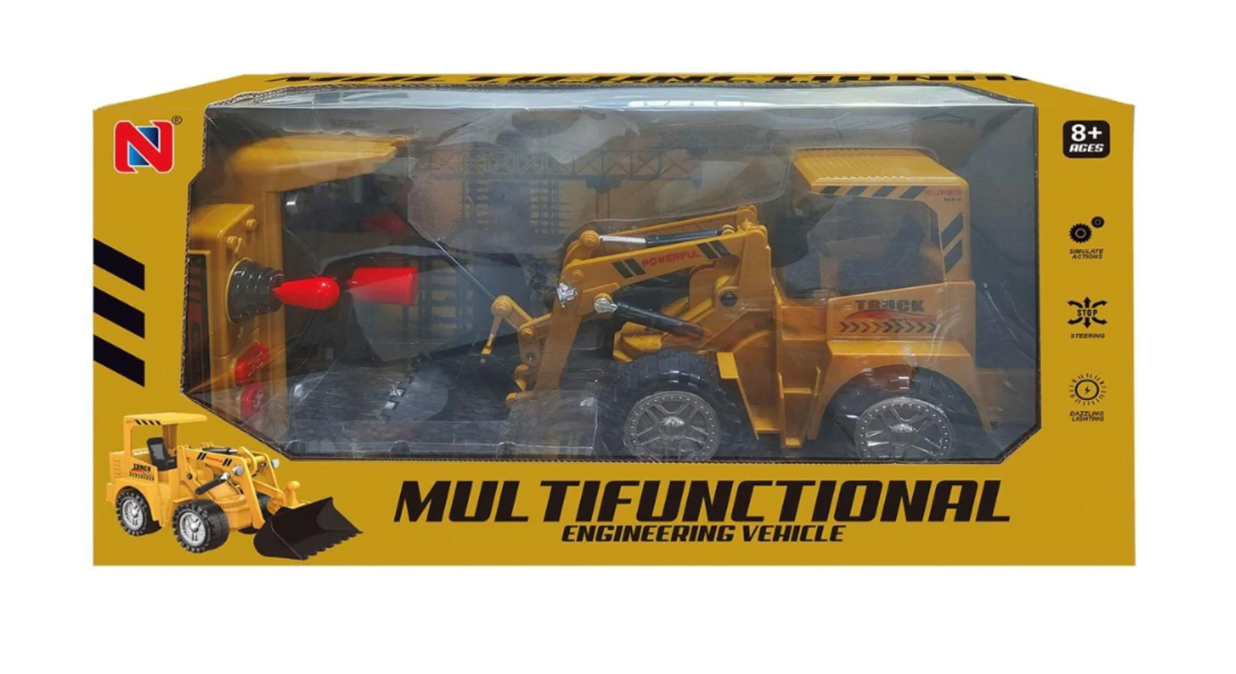 Машинка на радиоуправлении Essa Toys Бульдозер со световыми эффектами foto