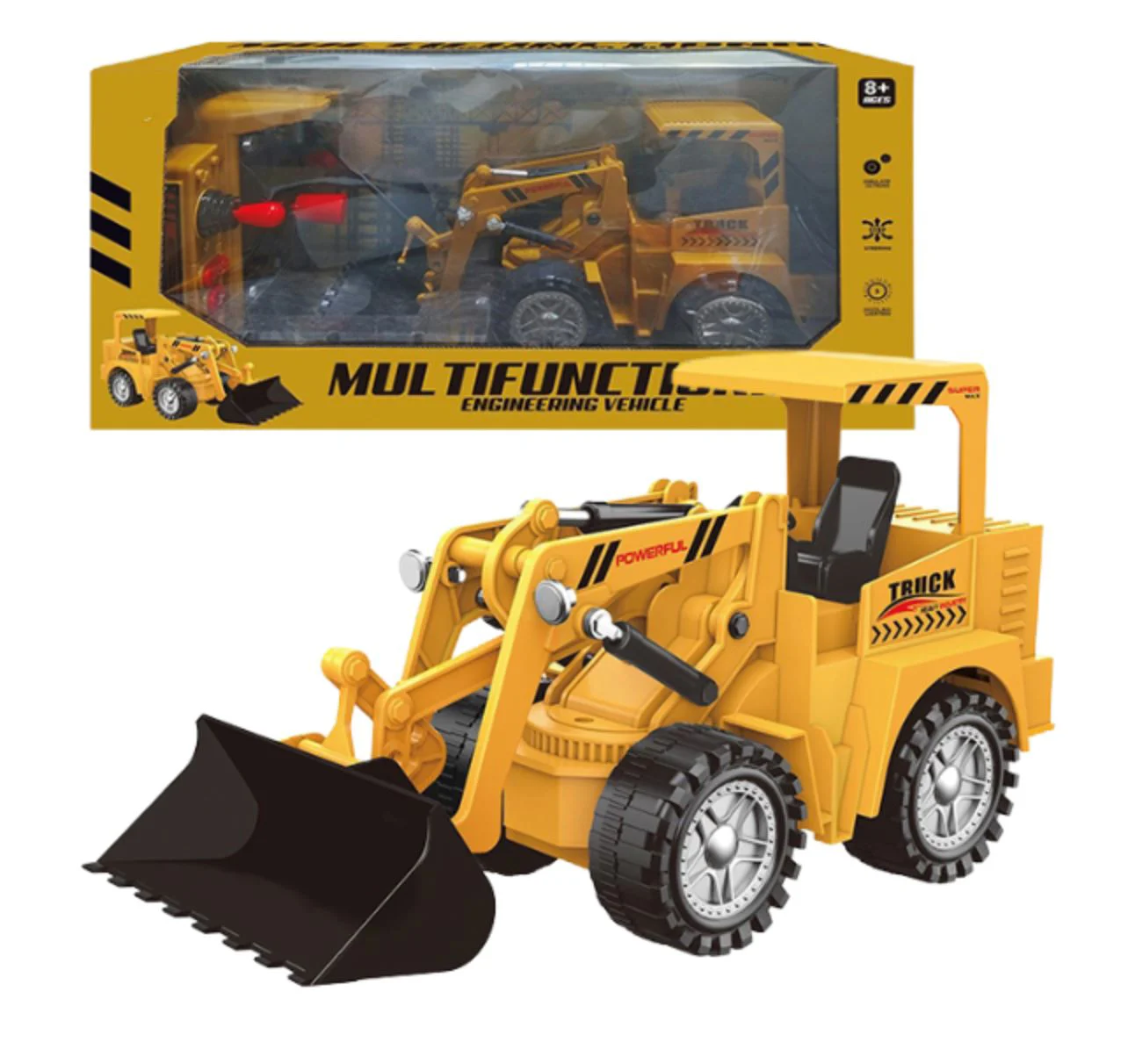 Машинка на радиоуправлении Essa Toys Бульдозер со световыми эффектами foto