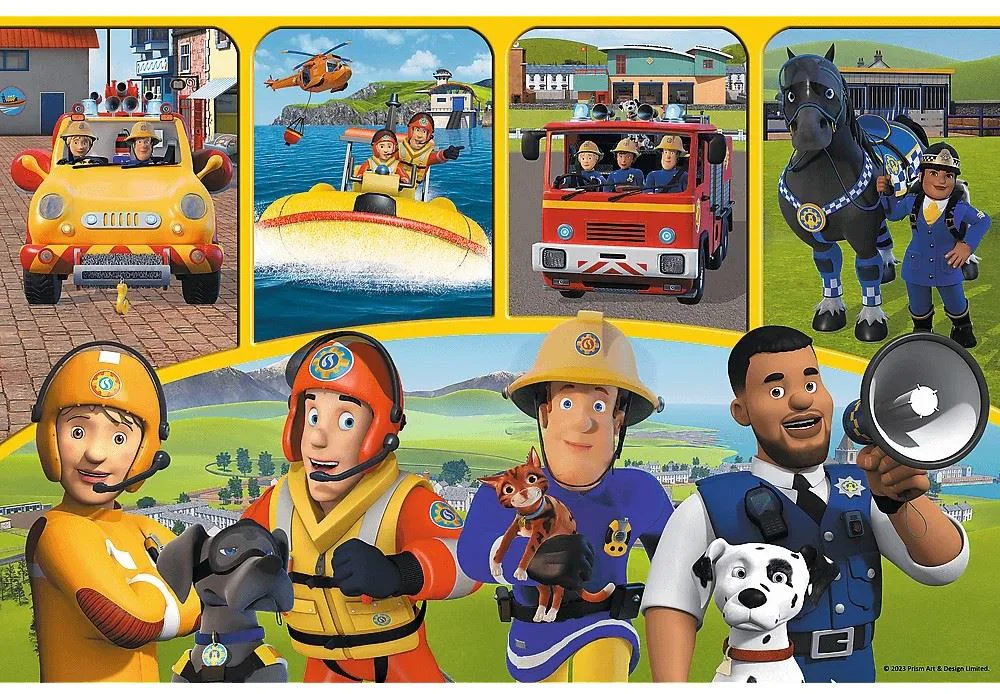 Puzzle Trefl Fireman Sam and friends, 24 Maxi piese foto
