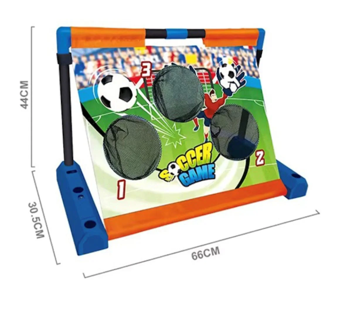 Set de joaca Essa Toys Poarta de fotbal cu 3 tinte pentru antrenament, minge si pompa de umflat foto