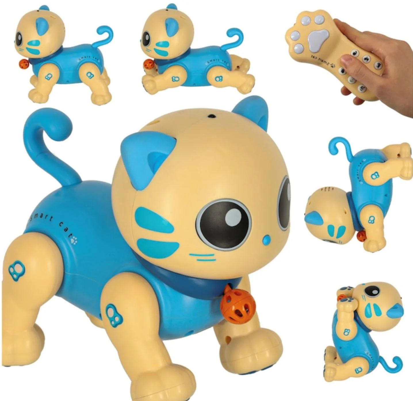 Robot cu telecomanda Le Neng Toys Pisicuta inteligenta, 17 cm foto