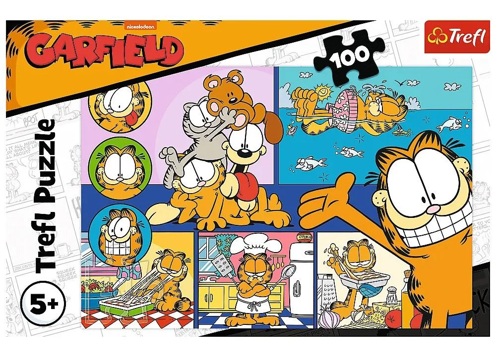 Puzzle Trefl Lazy Garfield, 100 el. foto