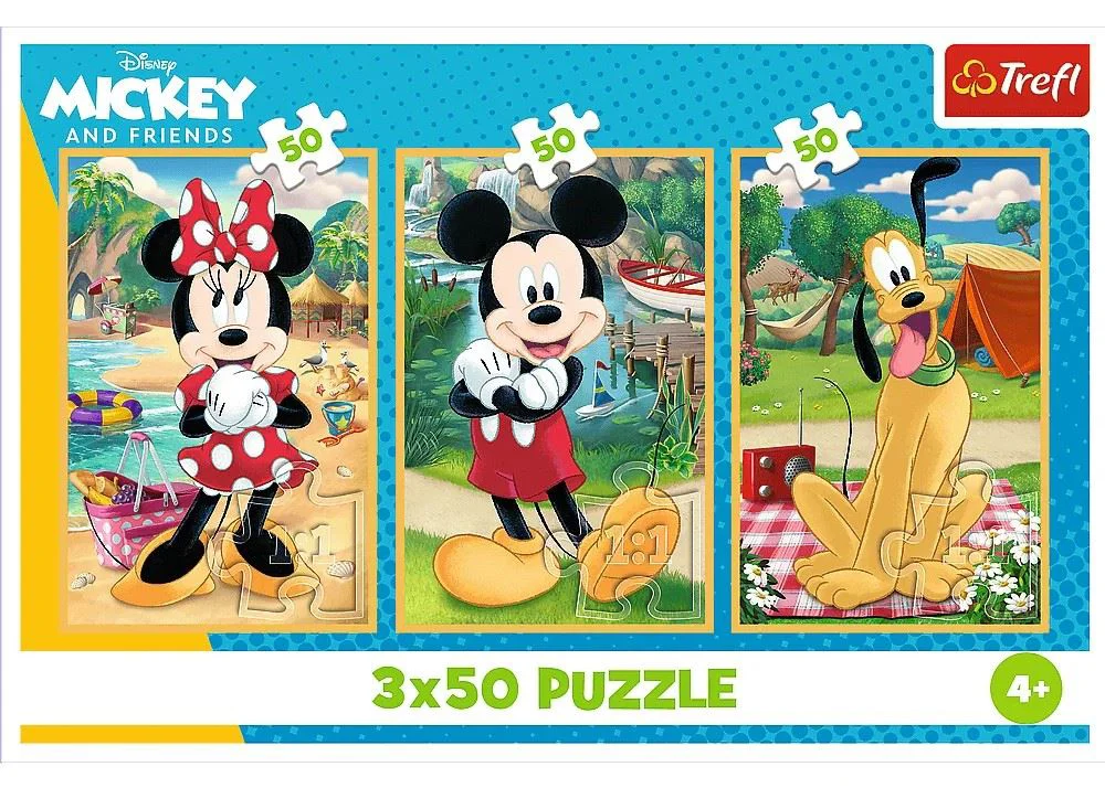 Puzzle Trefl Mouse on holiday, 3x50 el. foto