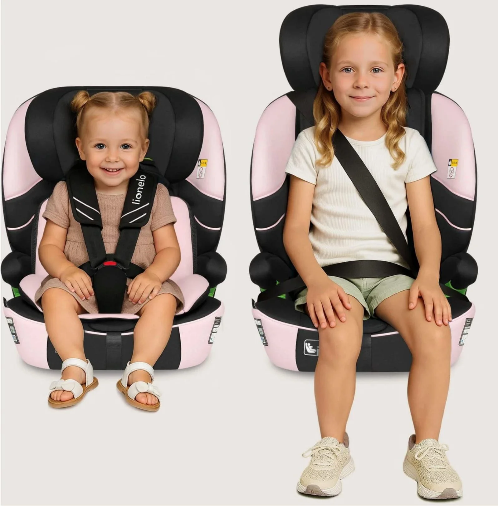 Автокресло детское Lionelo Isofix Levi Fix, 9-36 кг, Розовый foto