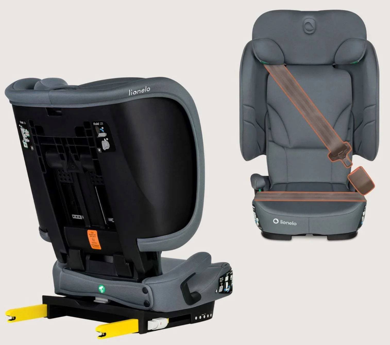 Scaun auto Lionelo Isofix Orin, 15-36 kg, Gri foto