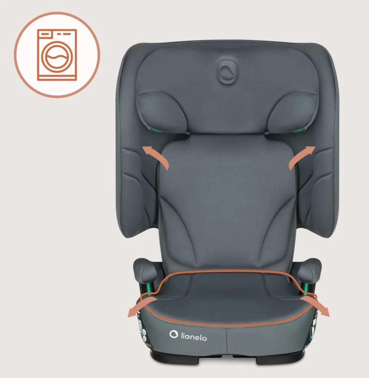 Scaun auto Lionelo Isofix Orin, 15-36 kg, Gri foto