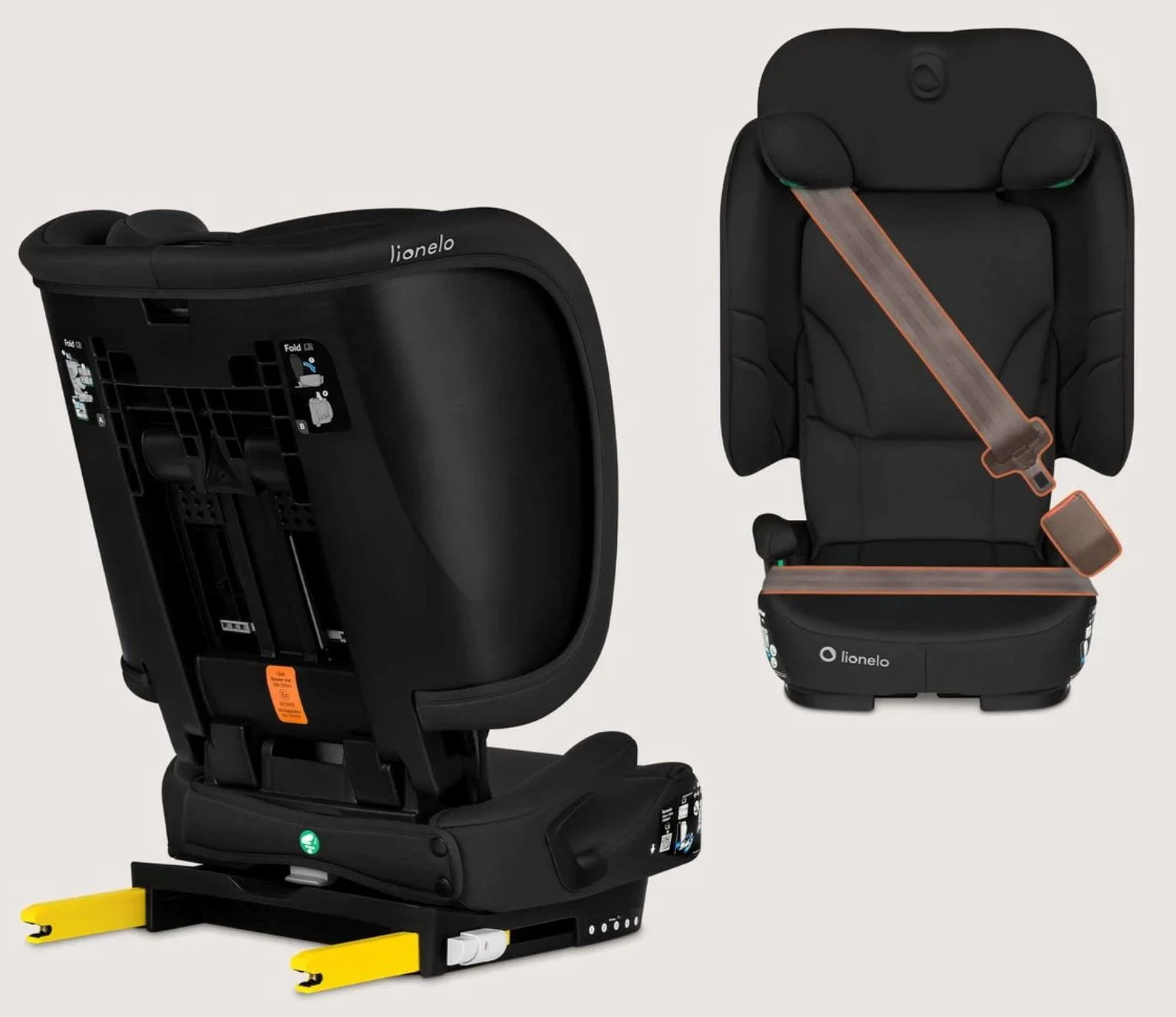Автокресло Lionelo Isofix Orin, 15-36 кг, Черный foto