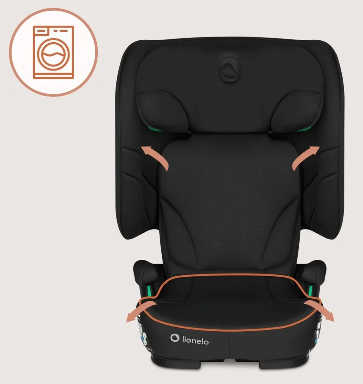 Автокресло Lionelo Isofix Orin, 15-36 кг, Черный foto