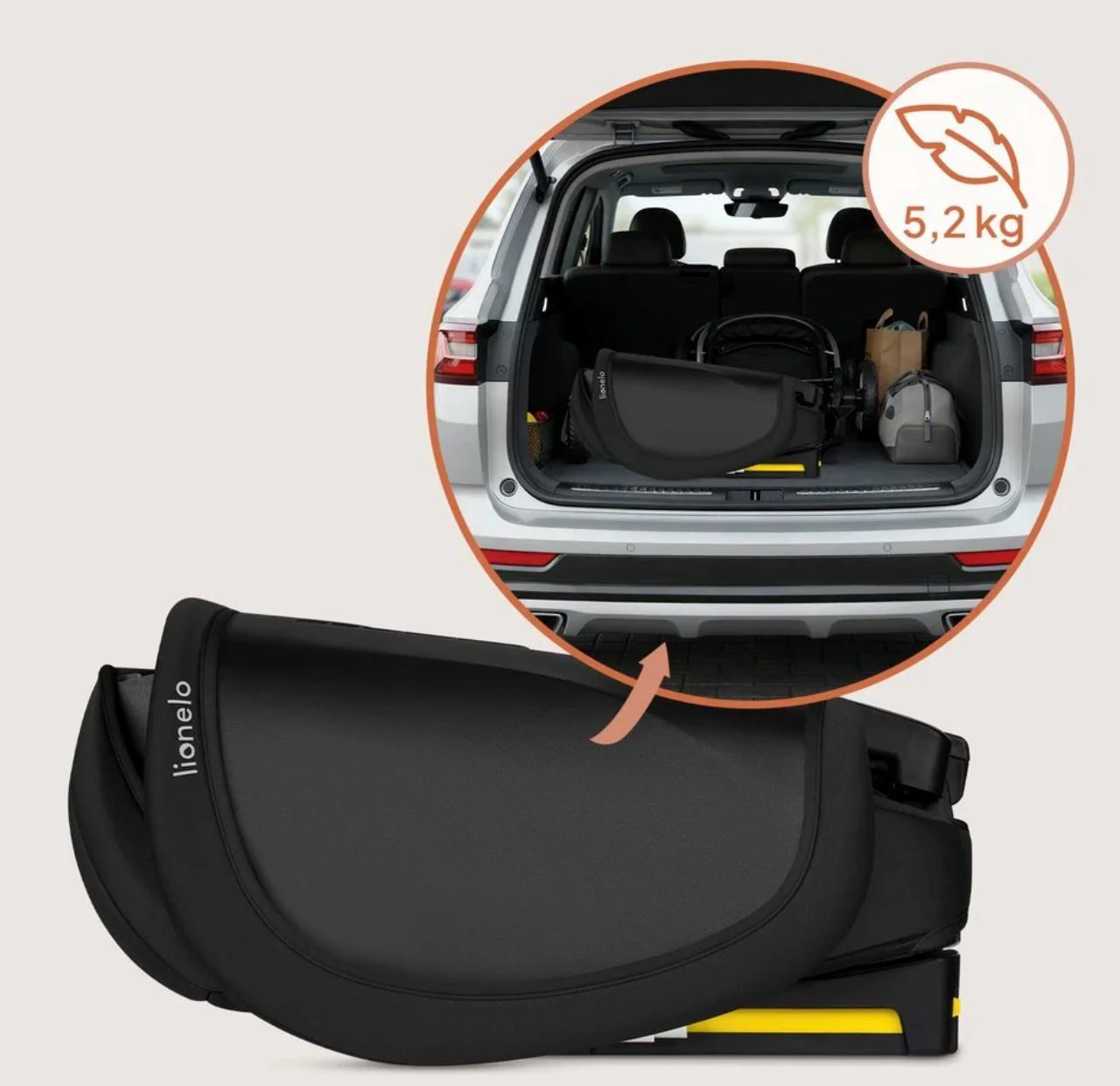 Автокресло Lionelo Isofix Orin, 15-36 кг, Черный foto