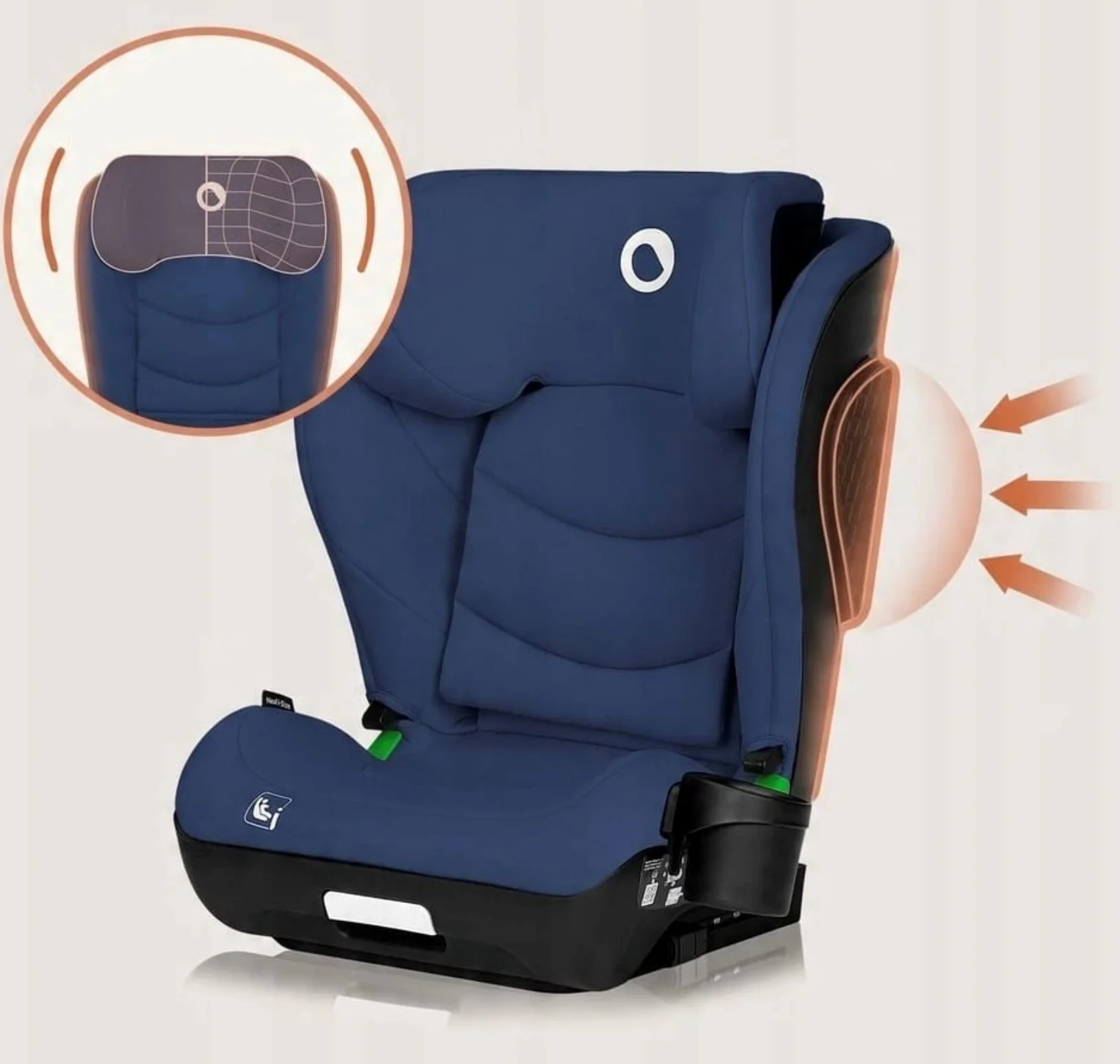 Автокресло Lionelo Isofix Neal Navy, 15-36 кг, Синий foto