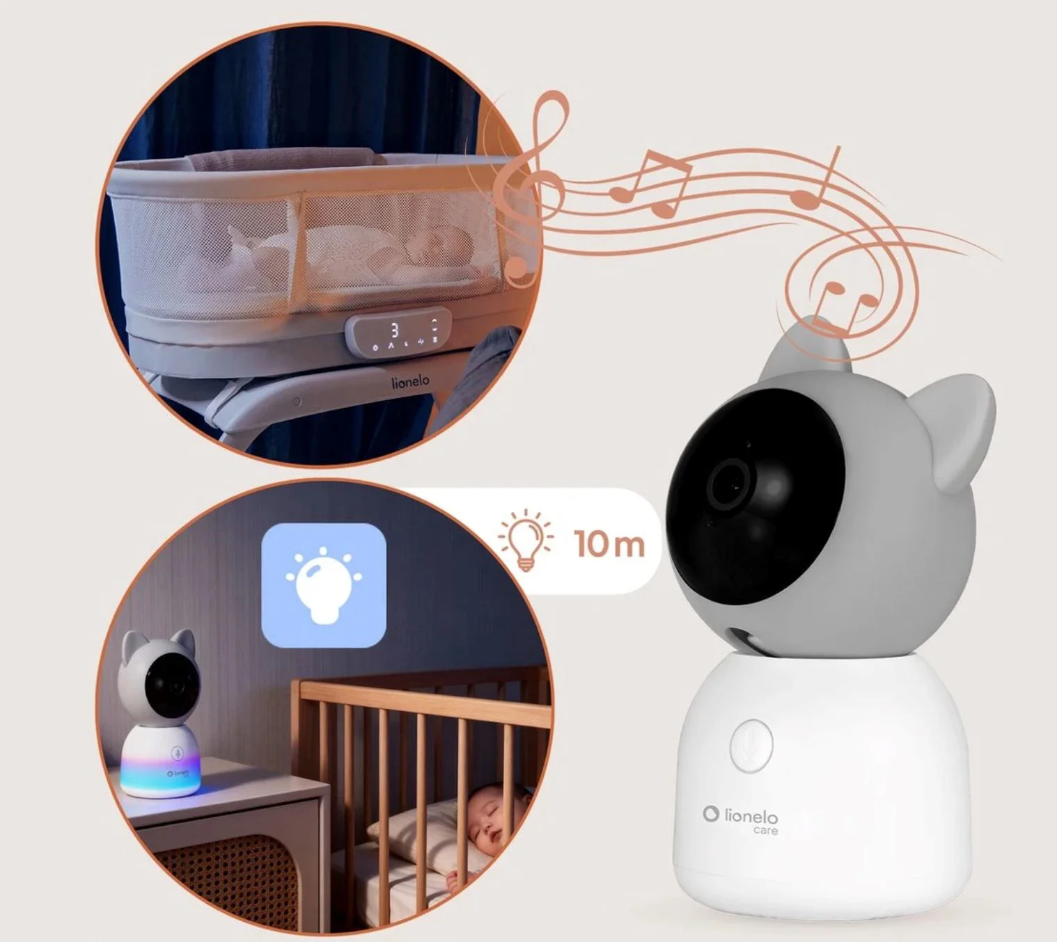 Camera video cu monitor Lionelo Babyline 9.2 AI foto