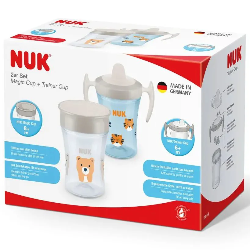 Набор NUK поильник Magic Cup и поильник с ручками (6+ мес. и 8+ мес.) foto