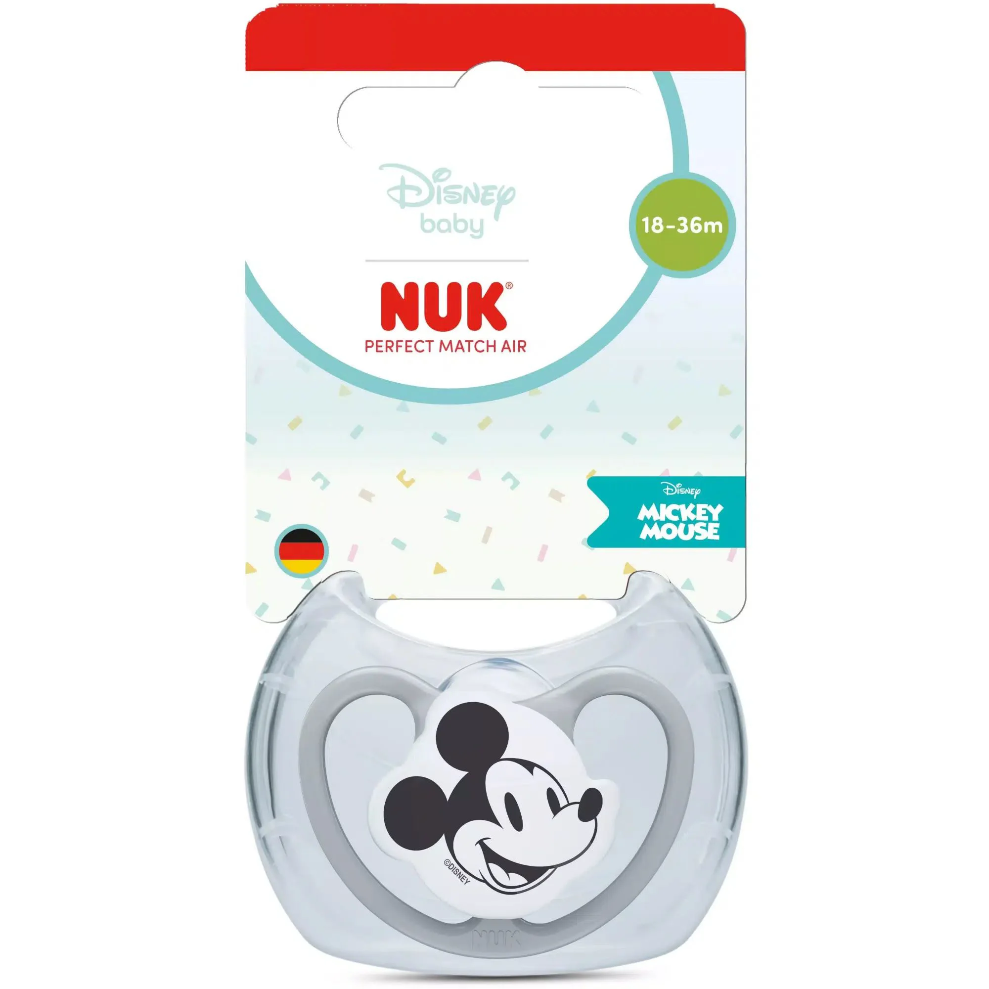 Силиконовая пустышка NUK Mickey (18+ мес.) foto