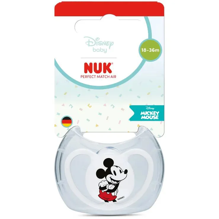 Силиконовая пустышка NUK Mickey (18+ мес.) foto