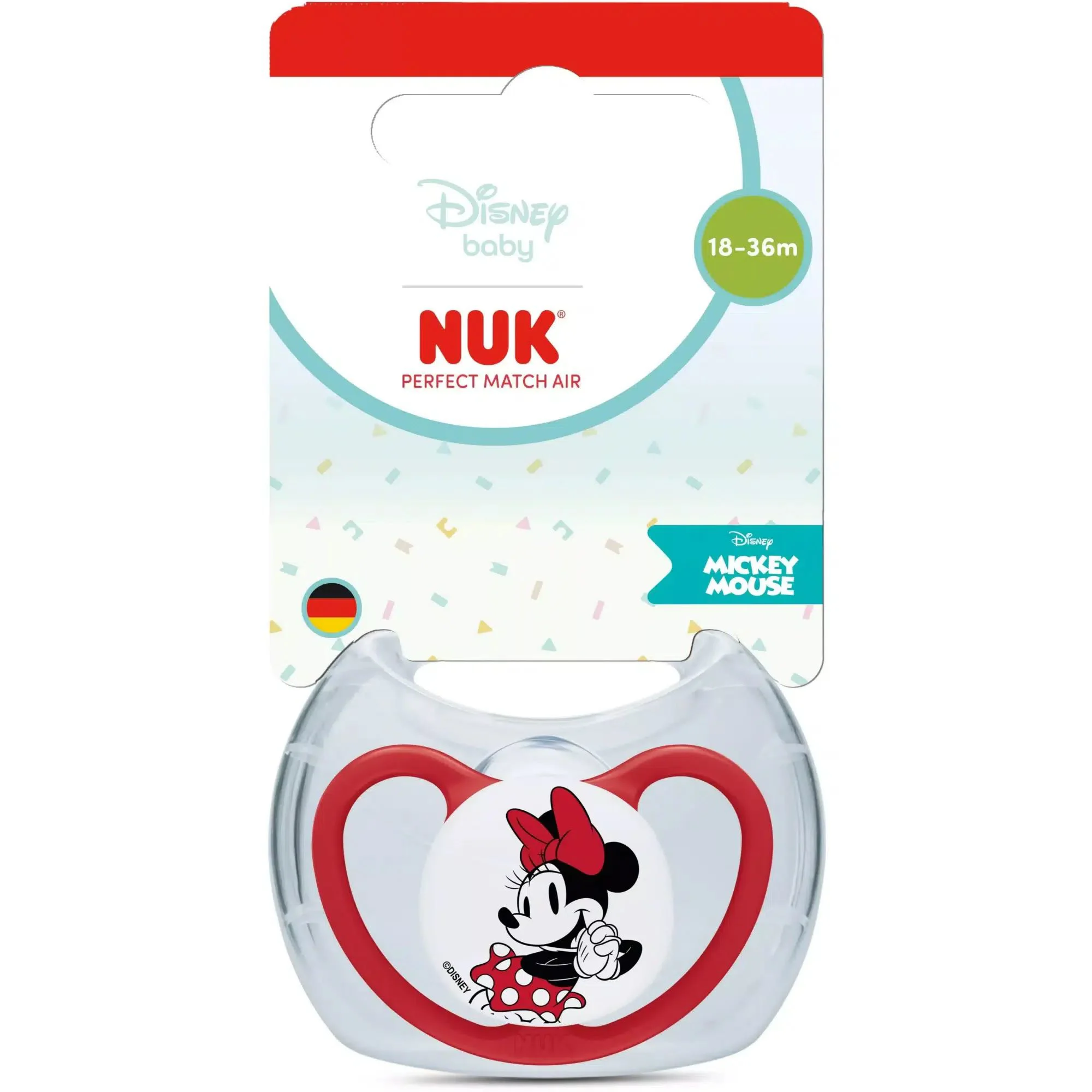 Силиконовая пустышка NUK Mickey (18+ мес.) foto