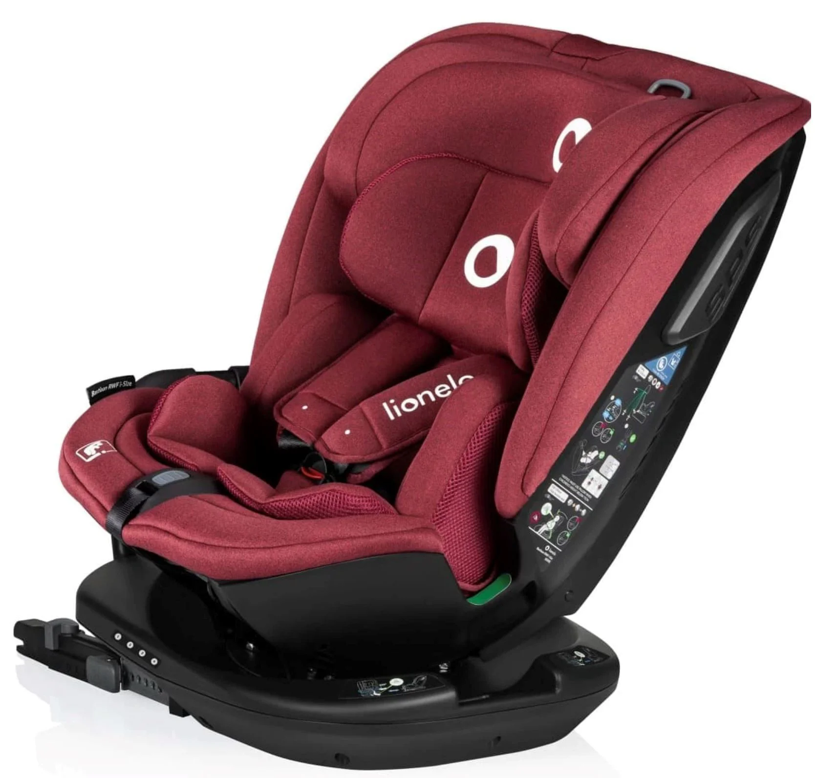 Автокресло Isofix Lionelo Bastiaan RWF, 0-36 кг, Красный foto