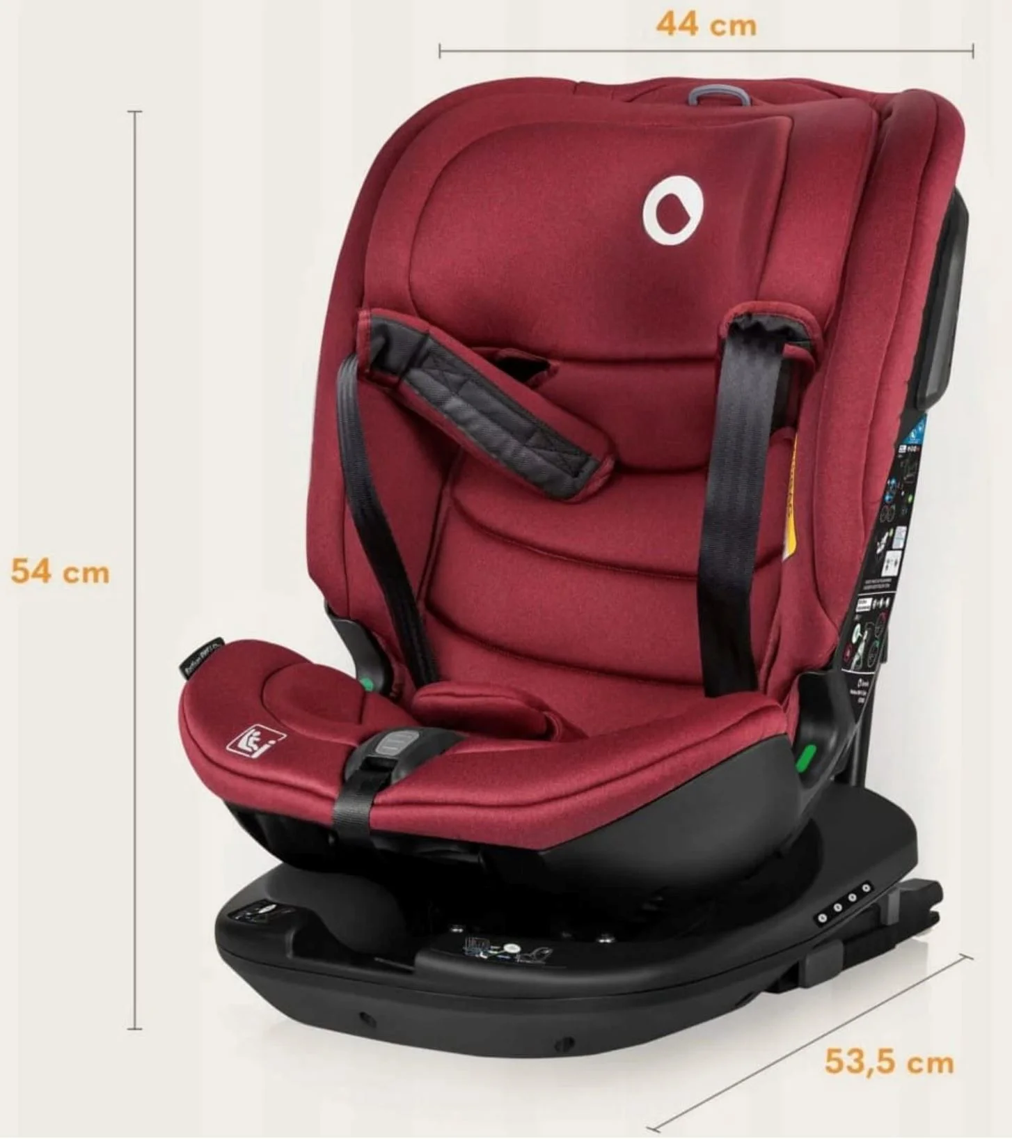 Автокресло Isofix Lionelo Bastiaan RWF, 0-36 кг, Красный foto