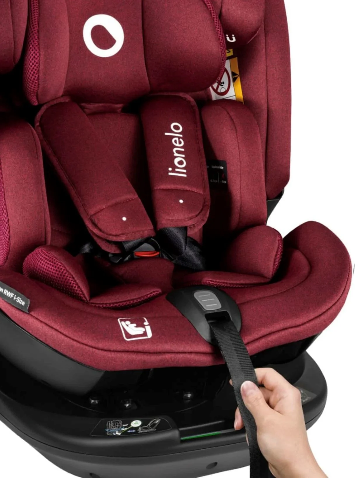 Автокресло Isofix Lionelo Bastiaan RWF, 0-36 кг, Красный foto