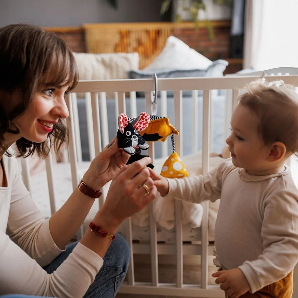 Carusel senzorial pentru patut BabyOno Mouse foto