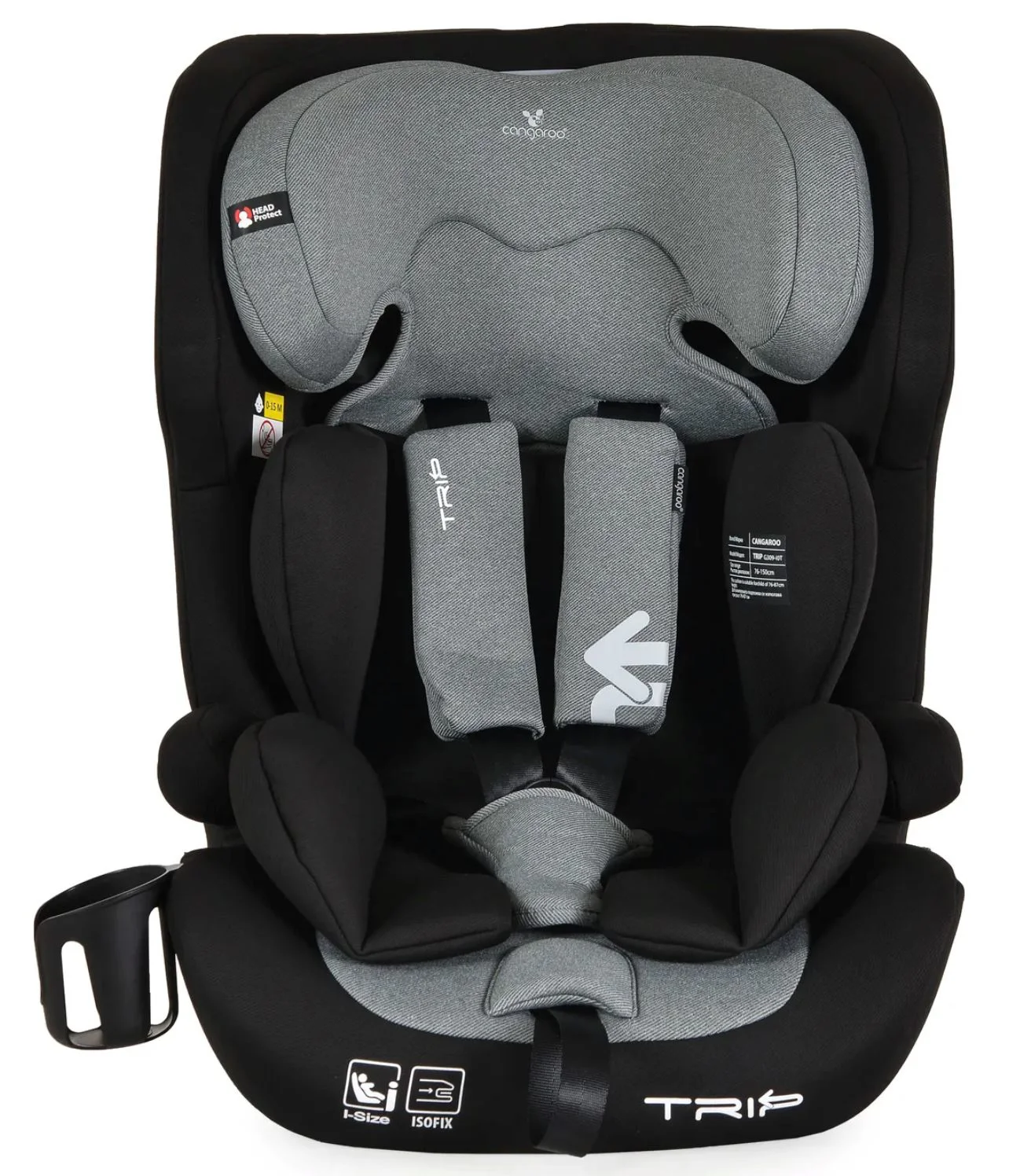 Scaun auto Moni Isofix Trip, 9-36 kg, Gri foto