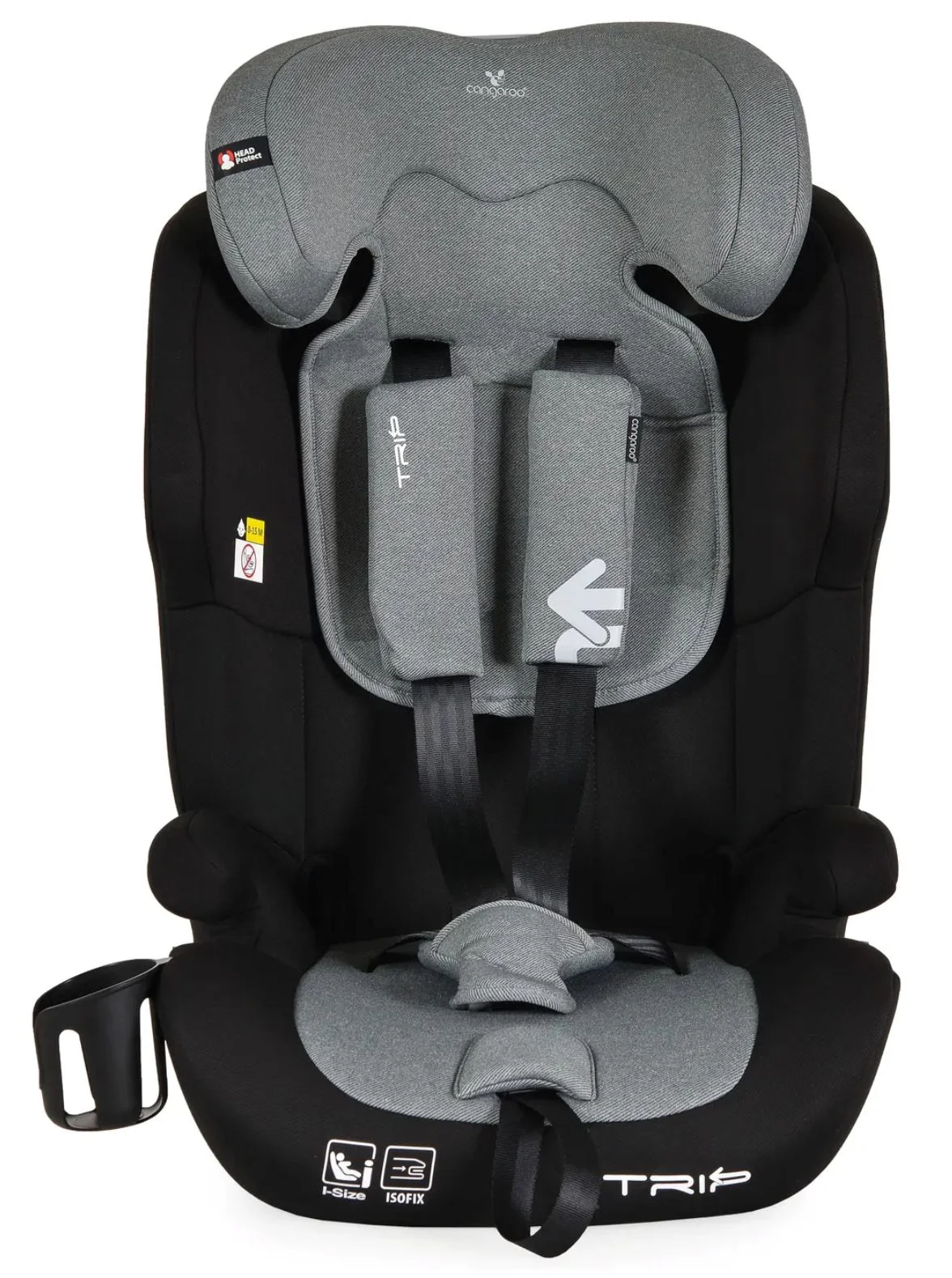 Scaun auto Moni Isofix Trip, 9-36 kg, Gri foto
