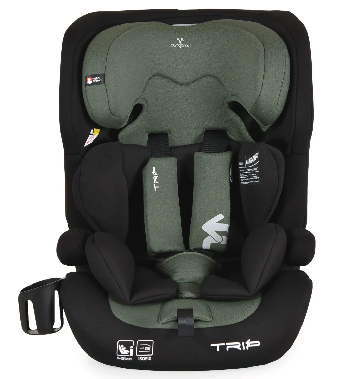 Автокресло Moni Isofix Trip, 9-36 кг, Зеленое foto